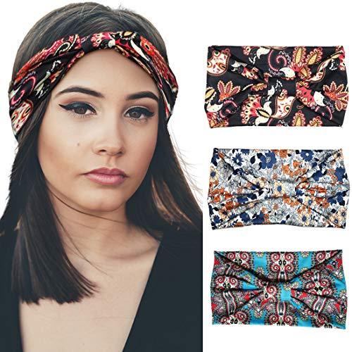 Non-Slip Yoga Headbands for Women - 5 Pack Stretchy Hair Accessories for Workouts, Running & Fitness - Cute & Comfortable Head Wraps for Active Lifestyles