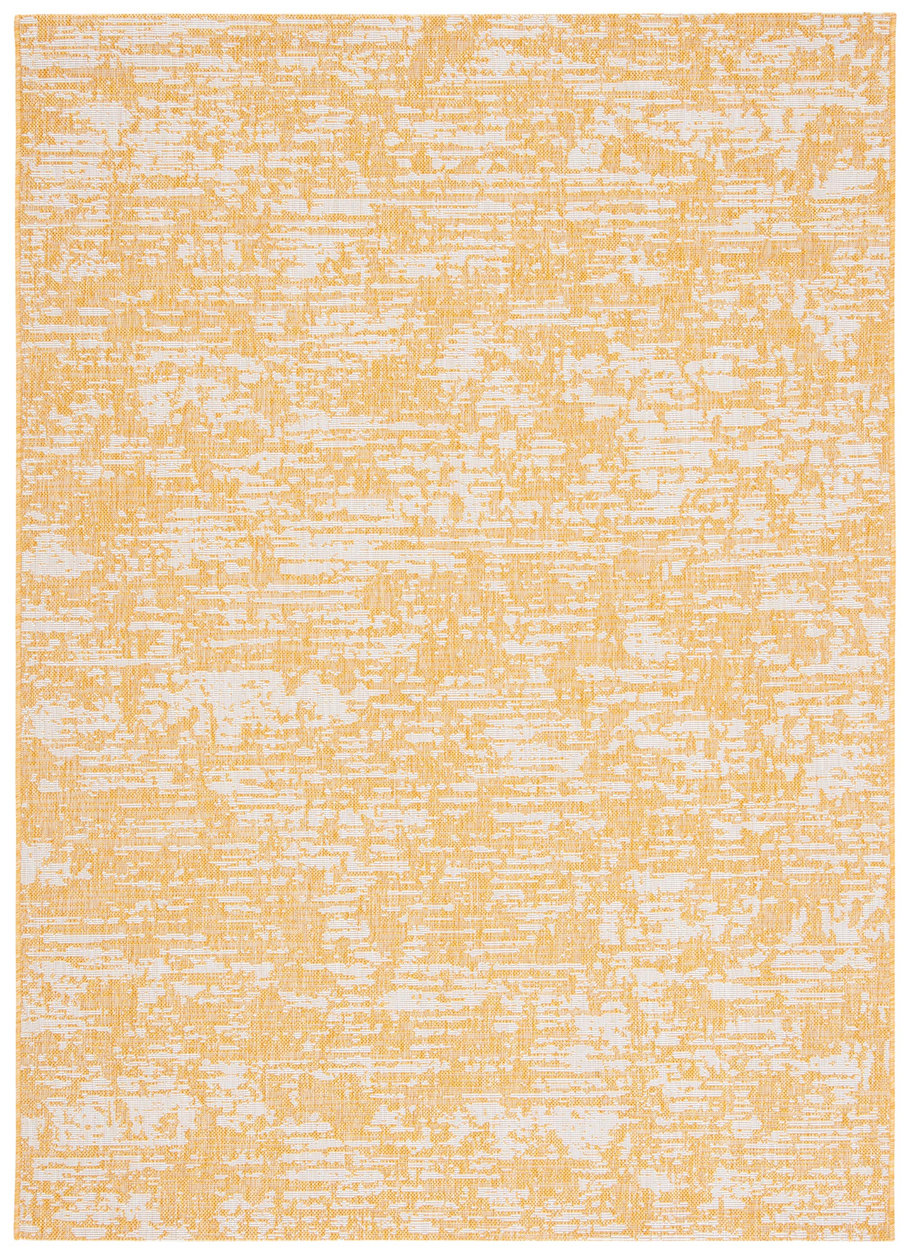 SAFAVIEH Courtyard Collection 8' x 10' Gold & Ivory Area Rug - Indoor/Outdoor Waterproof, Easy to Clean, Perfect for Patio, Backyard, Mudroom, and High-Traffic Areas