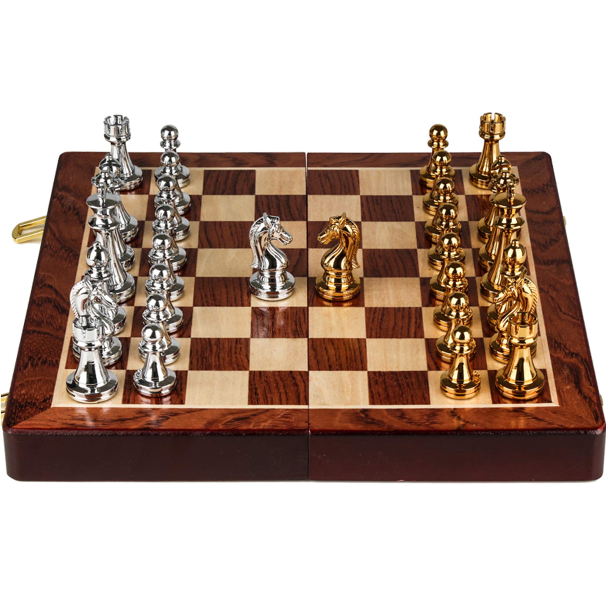 Magnetic Folding Chess Set - Portable Metal Chess Board Game with Storage | Travel & Family Fun | Perfect for Kids, Adults & Puzzle Lovers | Indoor & Outdoor Game for Camping, Picnics & Home Entertainment