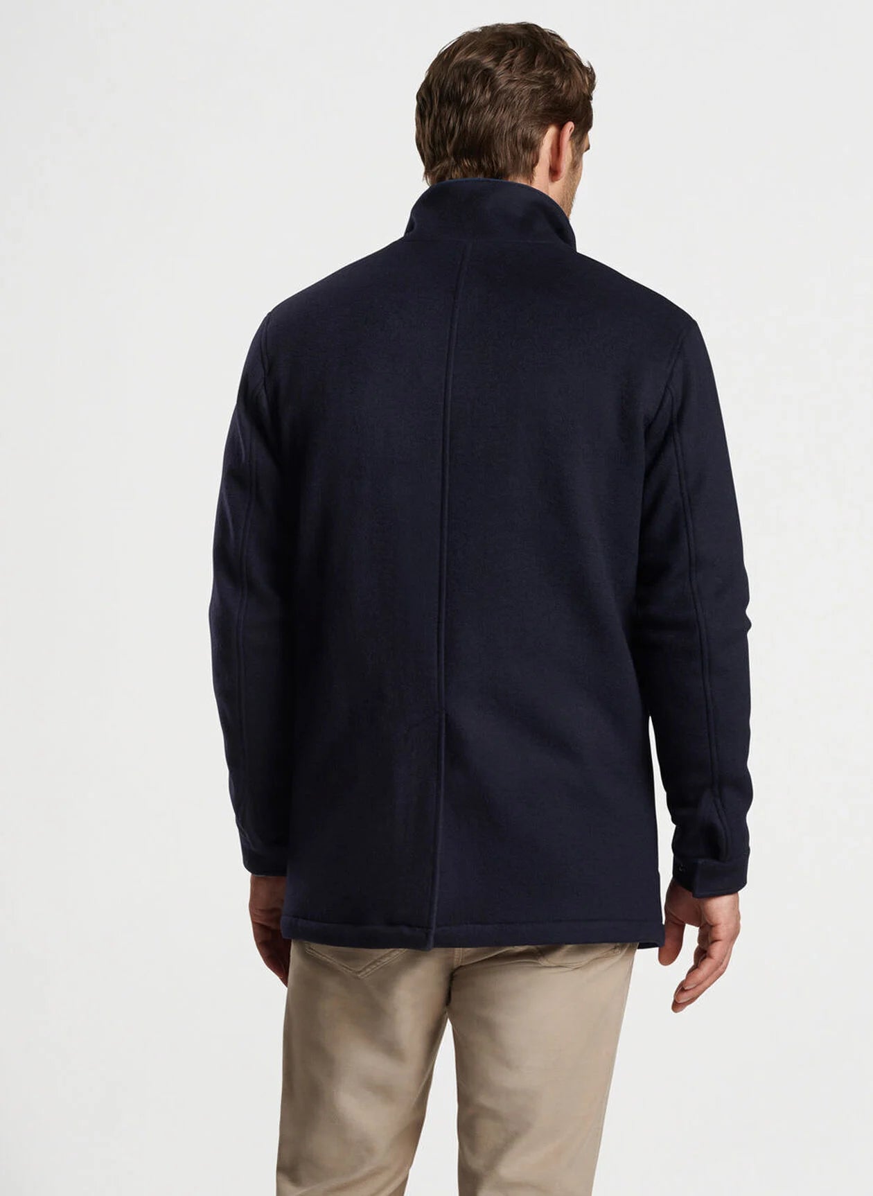 Peter Millar Men's Fleece City Coat - Warm Winter Jacket for Urban Commute & Outdoor Activities | Water-Resistant & Lightweight for Daily Wear