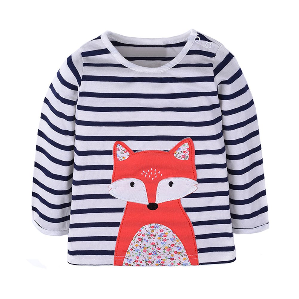 Warmbaby Girls Long Sleeve T-Shirts for Kids - Soft Cotton Comfort Top for School, Play & Everyday Wear