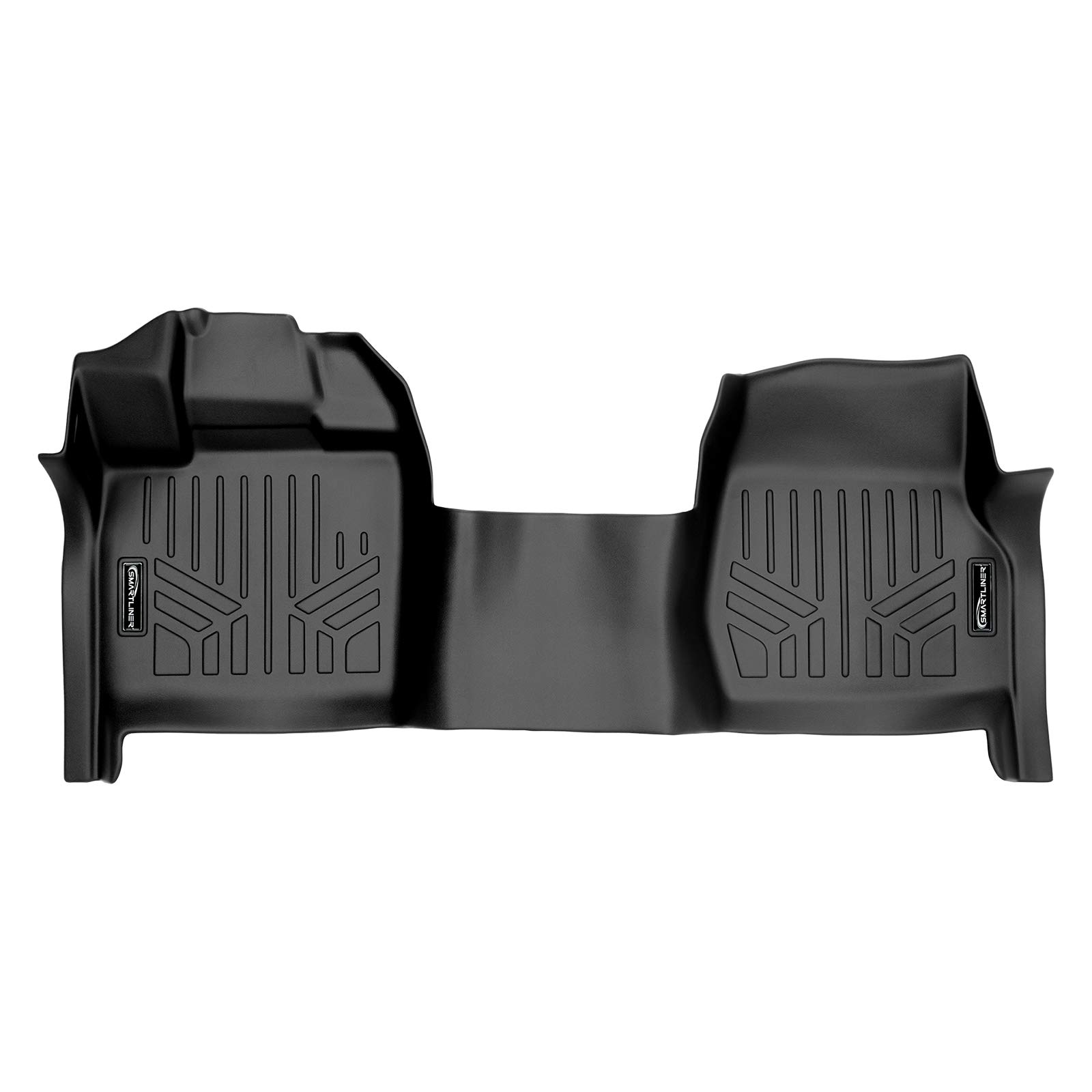 MAXLINER Custom Fit Floor Mats for 2015-2022 Ford F-150 Regular Cab - 1st Row Black Vinyl Floor Liners | Heavy Duty Protection for Bench Seat | Perfect for Work Trucks, Off-Roading & Daily Commutes