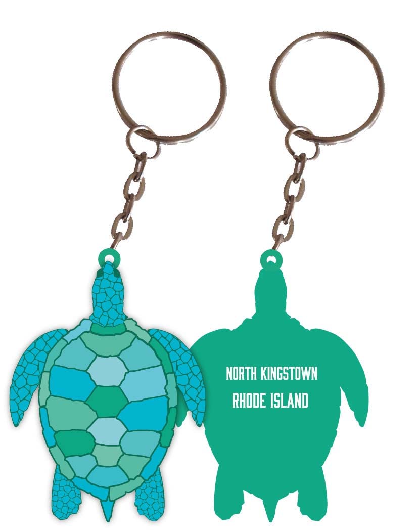 North Kingstown Rhode Island Turtle Metal Keychain - Unique Souvenir Gift for Travelers & Turtle Lovers - Perfect for Keys, Bags, and Backpacks
