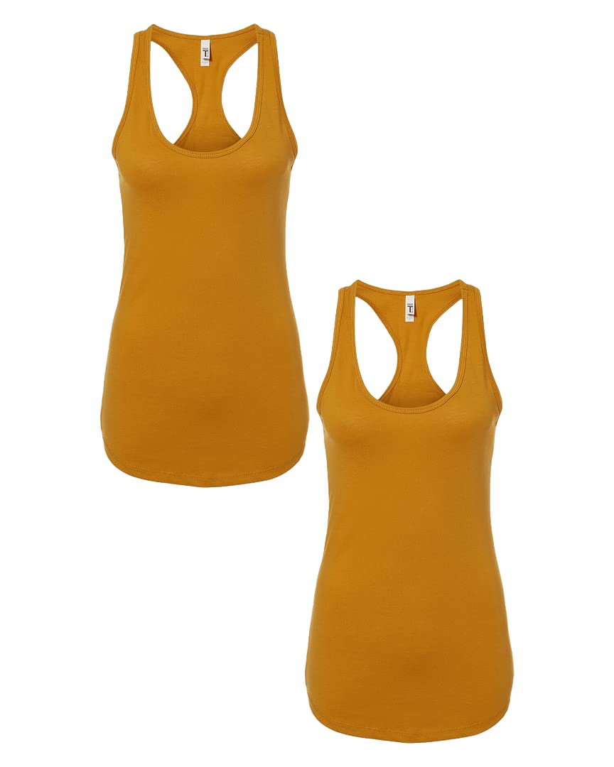 Next Level Apparel Women's Slim Fit Racerback Tank Top - Soft Breathable Cotton Blend for Workouts, Yoga & Casual Wear