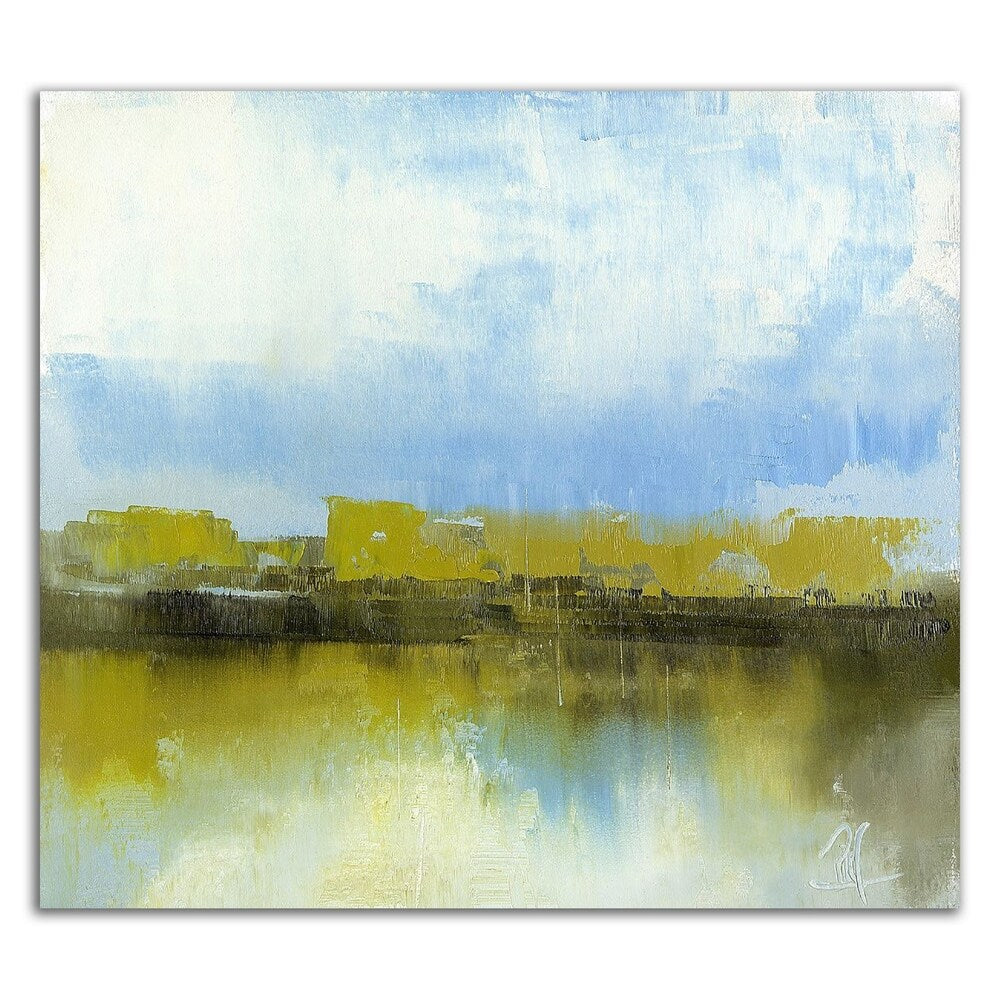 Ronda Waiksnis A Bit of Ochre Canvas Art Print - Ready to Hang Wall Decor for Living Room, Bedroom & Office