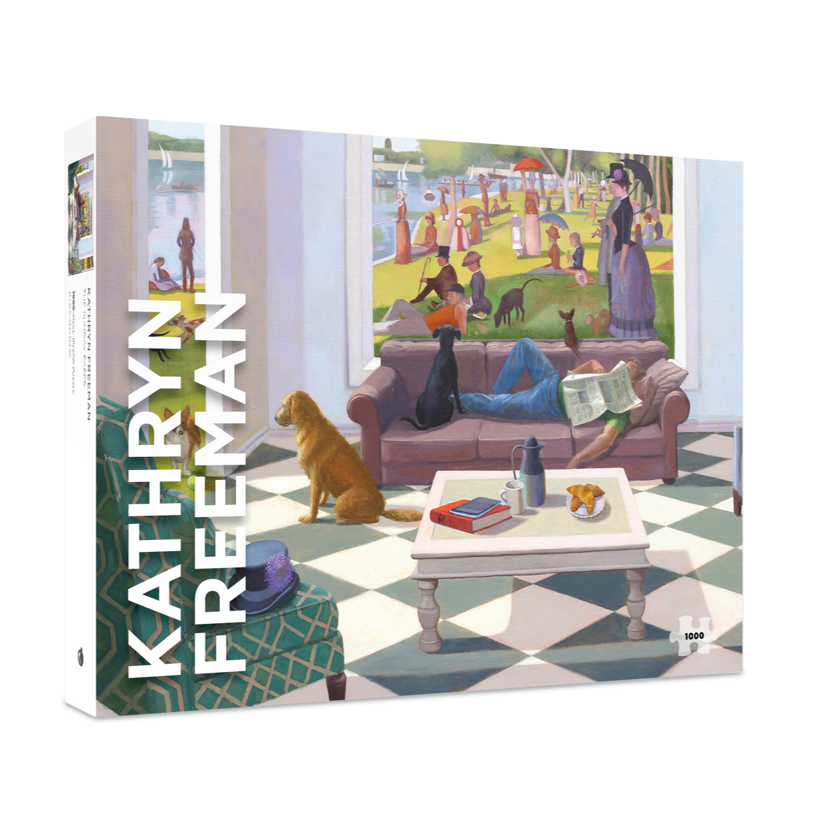 Kathryn Freeman: The Sunday Paper - 1000 Piece Jigsaw Puzzle for Adults, Family Game Night & Relaxation | Beautiful Artwork, Challenging Puzzle for Home Decor & Stress Relief