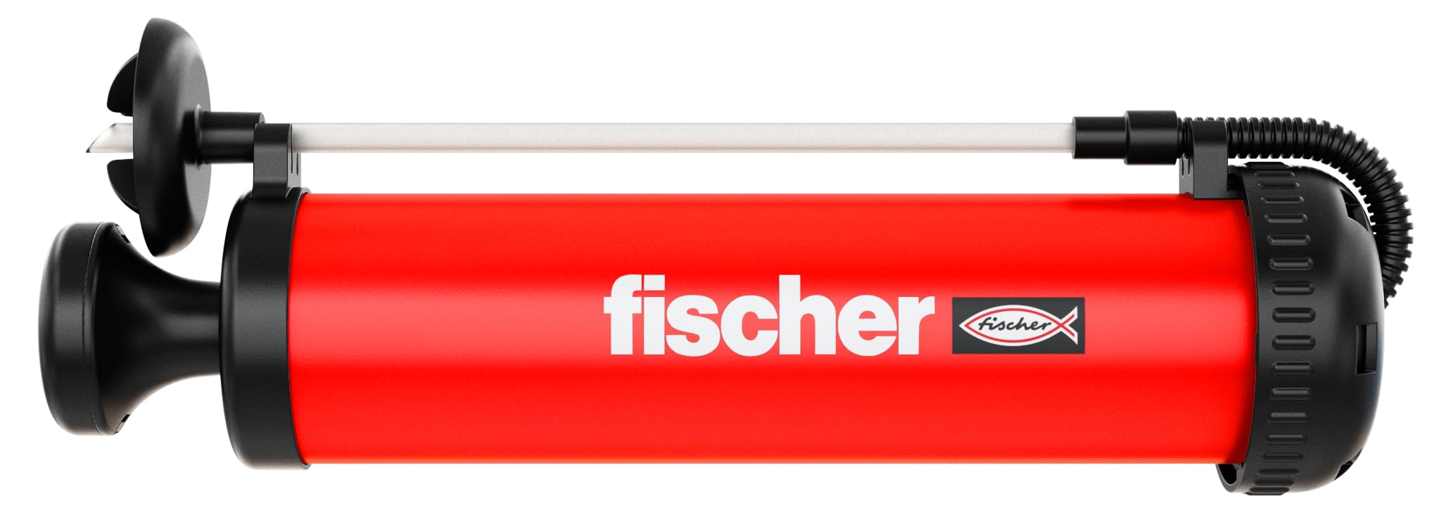 Fischer 567792 ABG Manual Air Pump - High Pressure Hand Pump for Inflatables, Bikes, Balls, and Pool Toys - Portable Red Air Pump for Outdoor, Camping, and Emergency Use