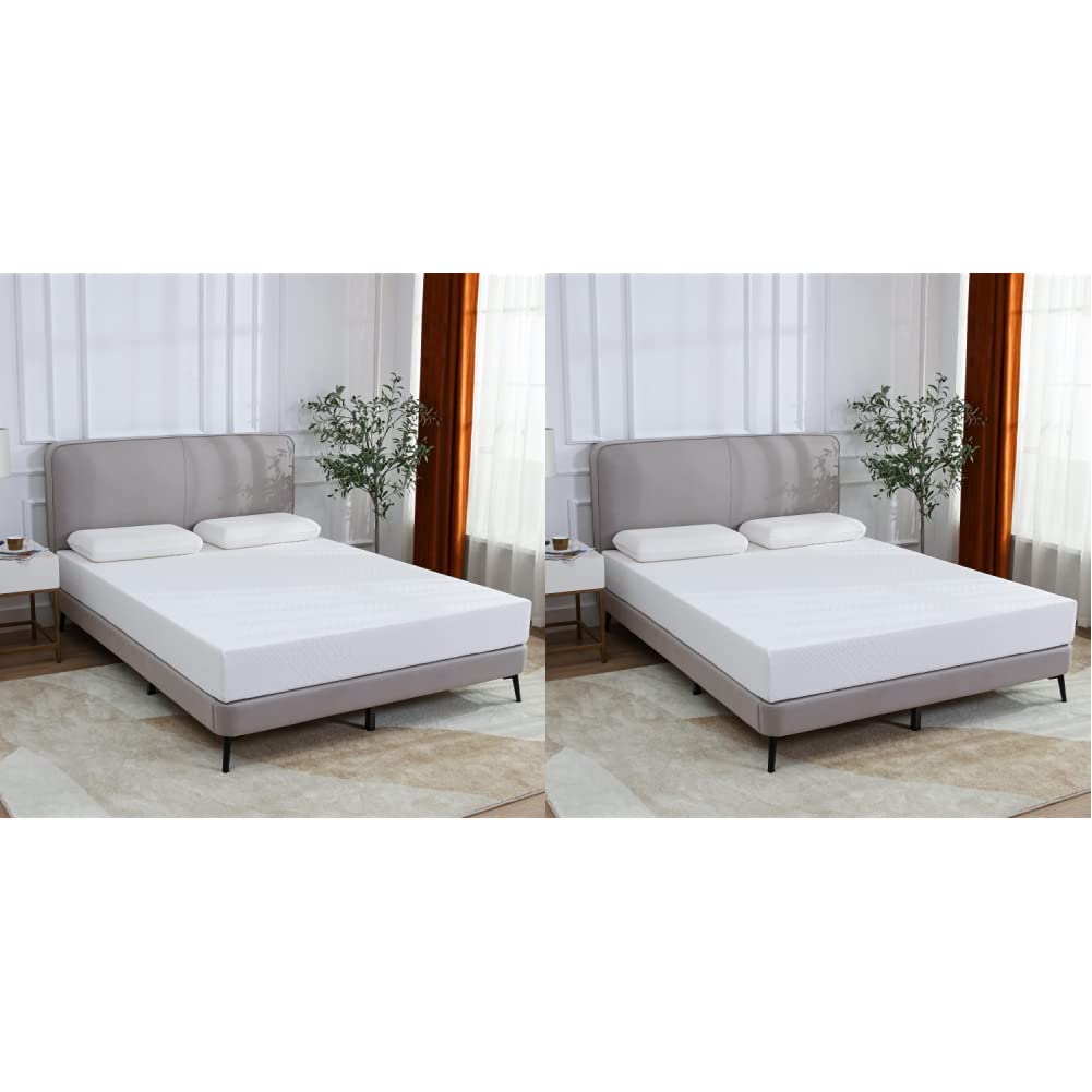 MLILY EGO 8 Inch Medium Firm Memory Foam Mattress - CertiPUR-US Certified, Green Tea & Cooling Gel Infused for Temperature Regulation - Twin Size Bed in a Box - Perfect for Guest Rooms, Dorms & Small Spaces