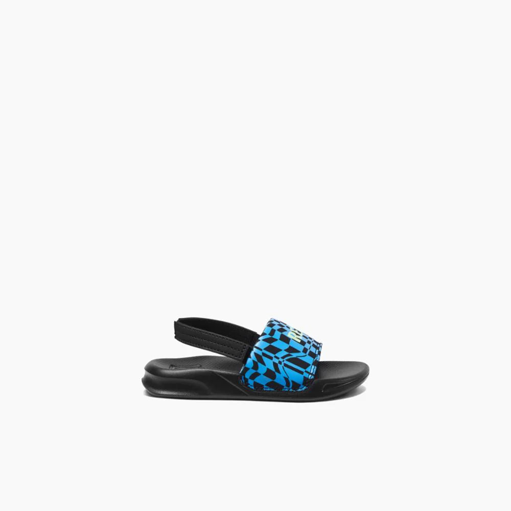 Reef Swell Checkers Kids' Sandals - Comfortable & Durable One-Piece Slide Sandals for Boys and Girls - Perfect for Beach, Pool, and Summer Outdoor Activities