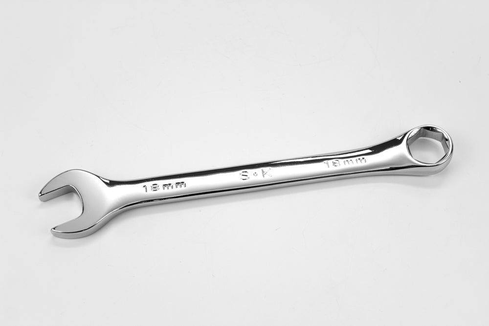 18mm 6-Point Metric Combination Chrome Wrench - Professional Grade Tool for Automotive Repair, Plumbing & DIY Projects