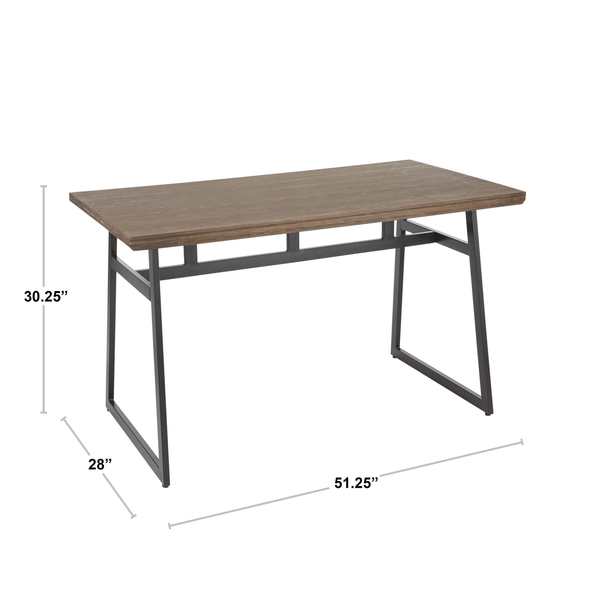 LumiSource Geo Modern Rectangle Dining Table - Small Kitchen Table for 4 People - Perfect for Apartments, Breakfast Nooks & Small Space Dining Areas