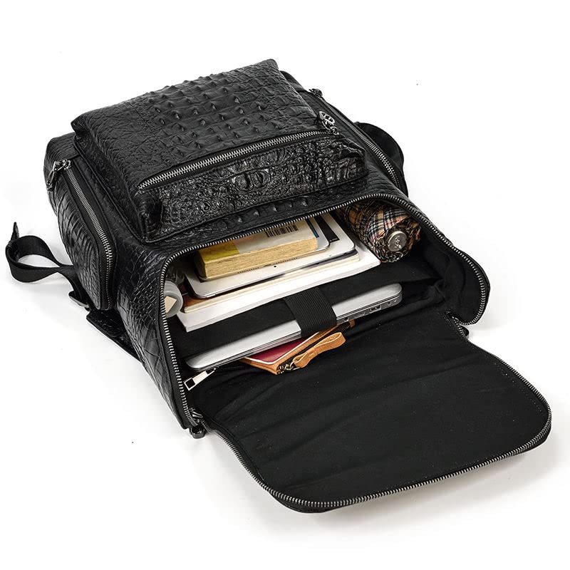 Durable Waterproof Leather Backpack for Men - Multifunctional Laptop Bag & Travel Backpack - Perfect for Work, Gym, Hiking & Outdoor Adventures