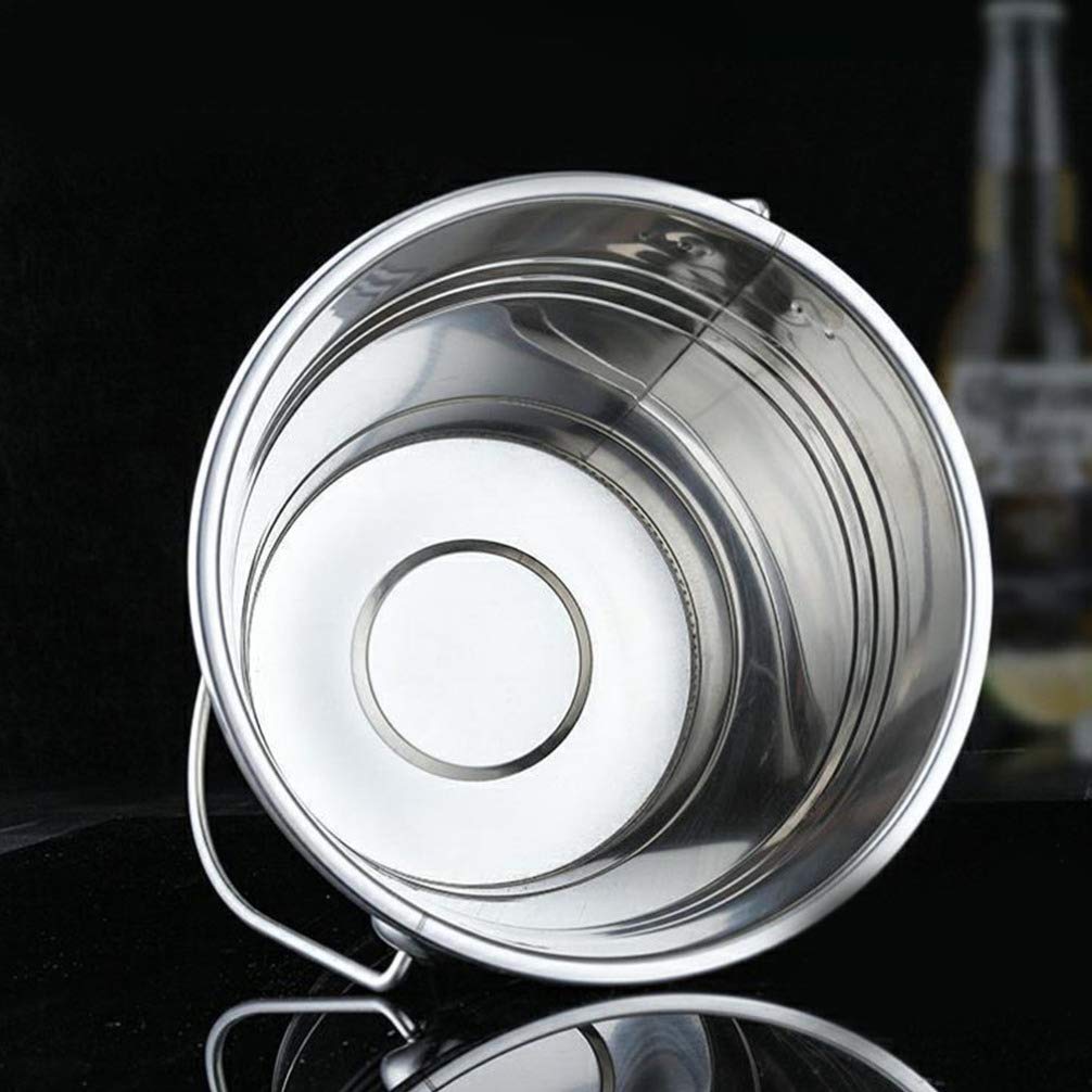 1pc Stainless Steel Ice Bucket - Portable Ice Storage Container for Drinks, Parties & Outdoor Use - Keeps Ice Cubes Cold Longer - Perfect for Cocktails, Beer & Picnics