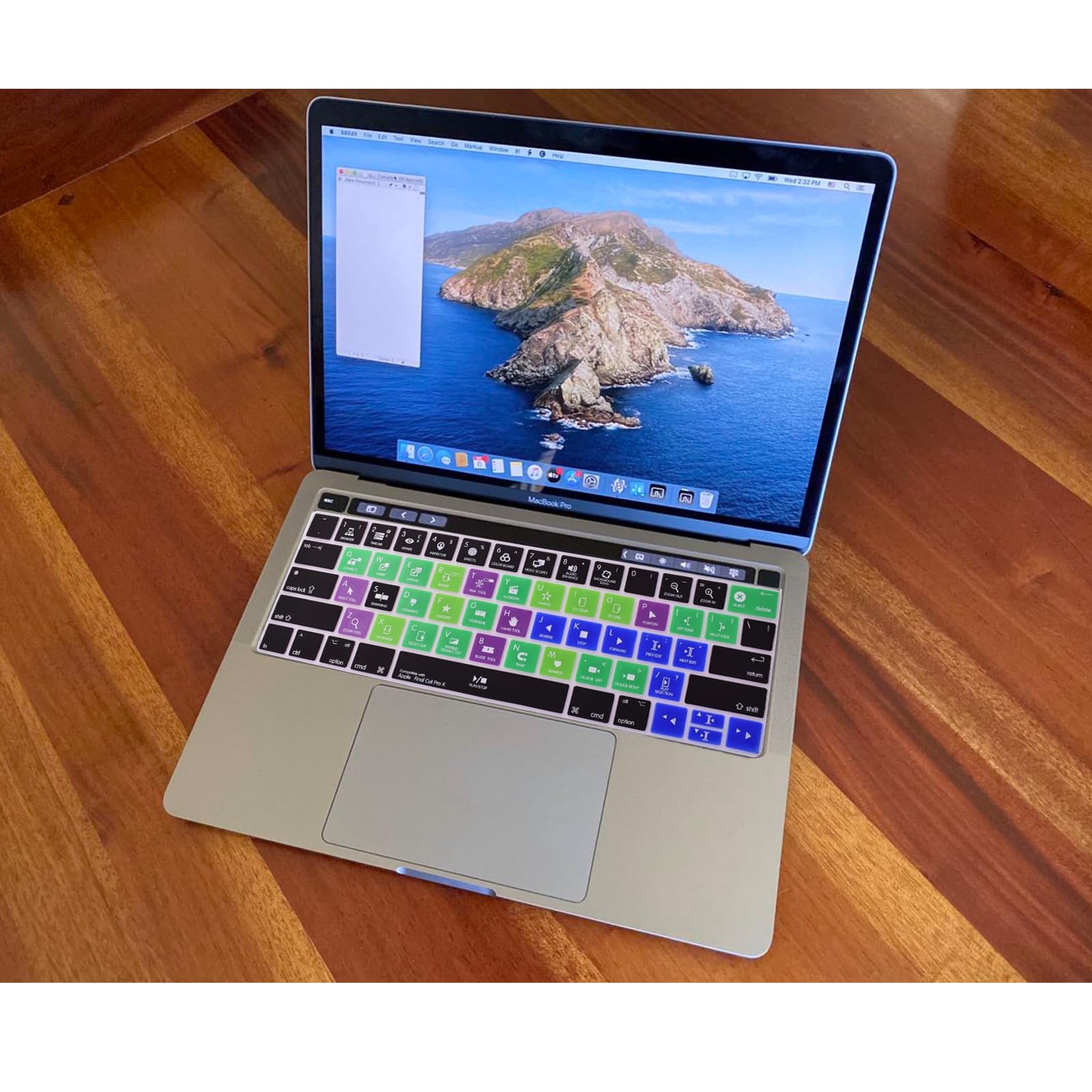 Apple Final Cut Pro X Shortcuts Keyboard Cover for Touch Bar MacBook Pro 13/14/16 Inch (M1/M2/M1 Pro/M2 Max) - Compatible with 2016-2024 Models - Perfect for Video Editing & Content Creation