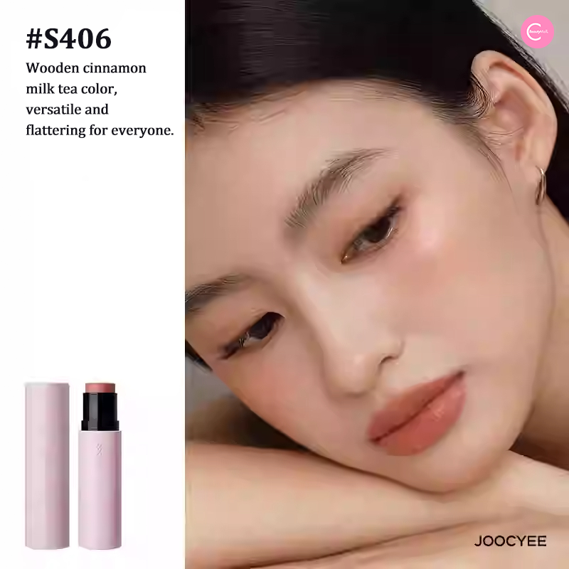 JOOCYEE Glazed Multi-Purpose Blush & Highlight Stick - Cream Blush & Highlighter Duo for Cheeks, Eyes & Lips | Natural Glow Makeup for Day & Night Looks