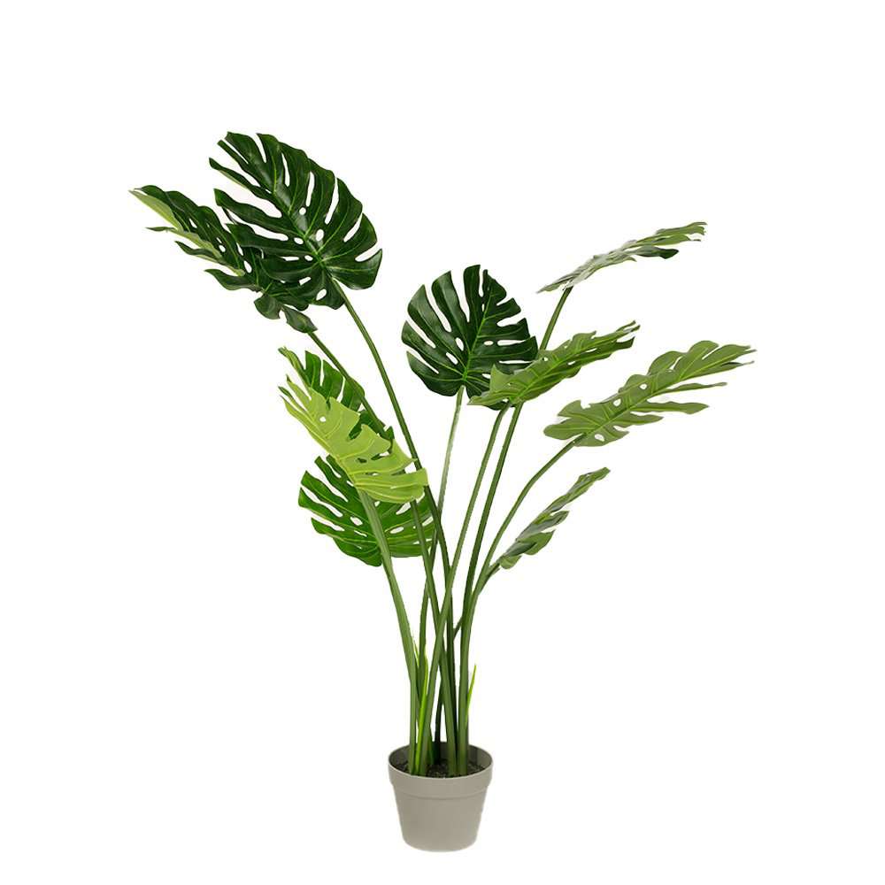 120cm Artificial Monstera Plant - Realistic Fake Potted Plant for Home Decor, Office, Living Room, Bedroom - Perfect for Indoor Greenery & Aesthetic Spaces