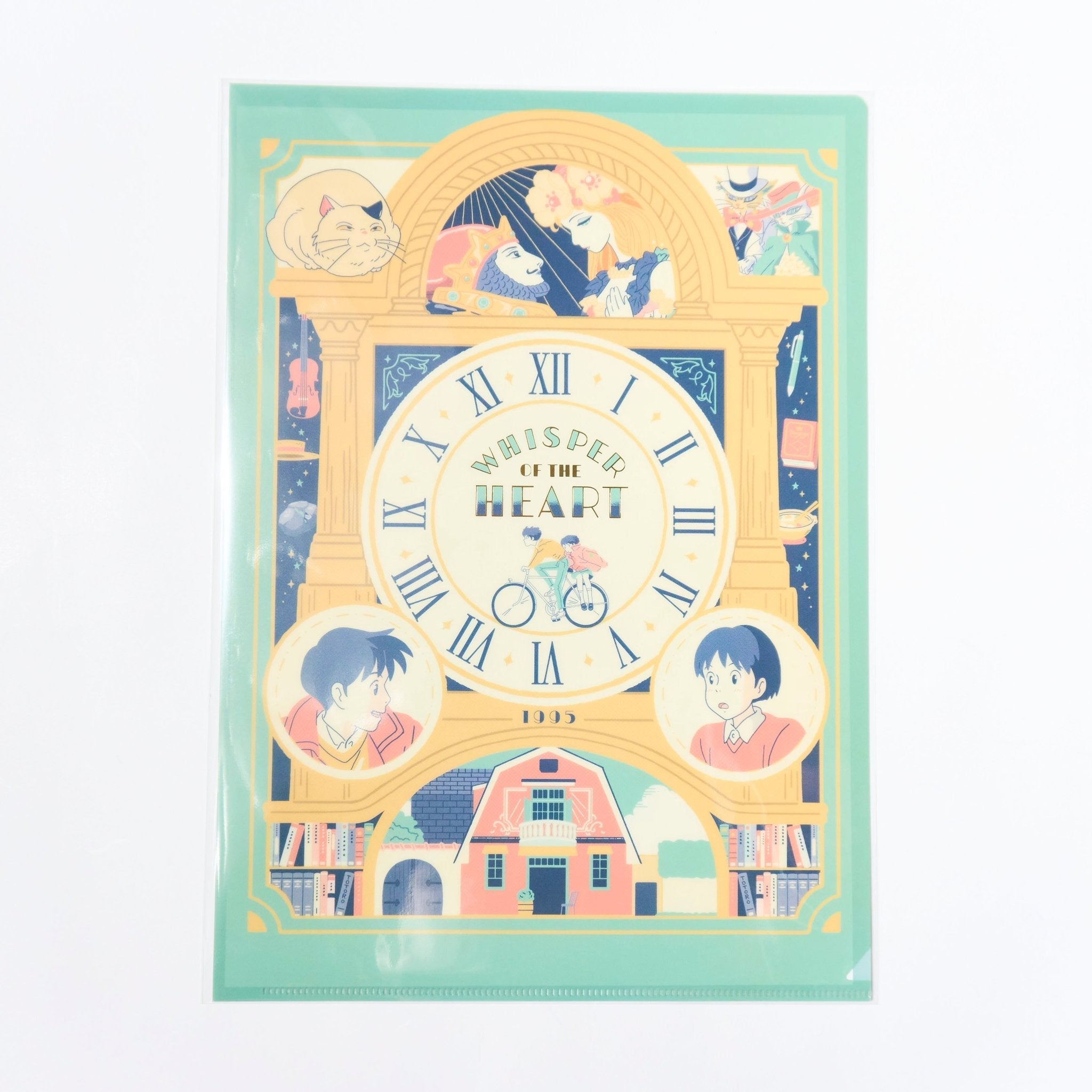 Studio Ghibli Retro Frame A4 Clear File Folder - Anime Document Organizer for School, Office & Art Collection | Spirited Away, My Neighbor Totoro, Howl's Moving Castle