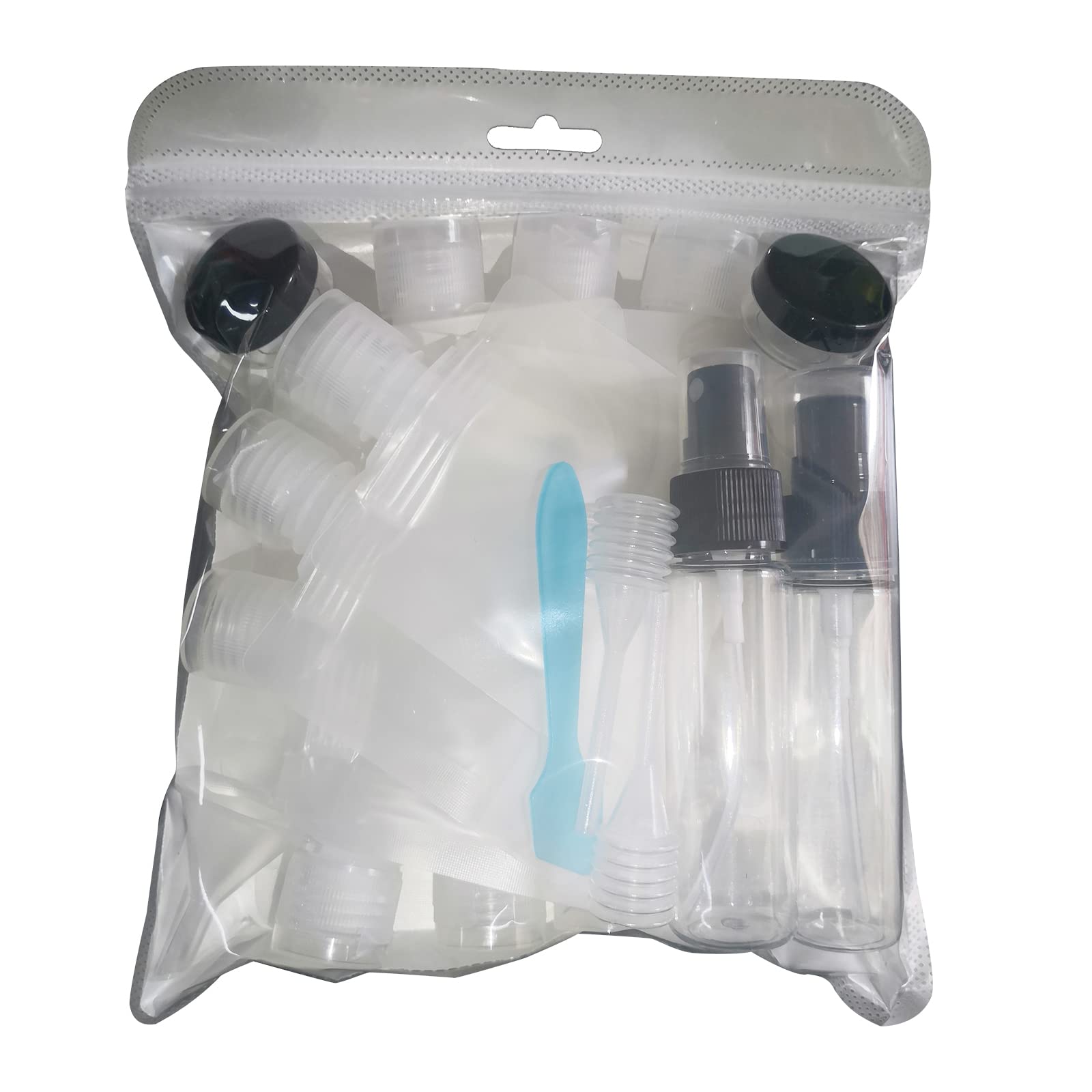 17 Pack TSA Approved Travel Toiletry Bags - Leak Proof Refillable Containers for Shampoo, Conditioner & Lotion - Portable Stand Up Pouches for Airplane Travel, Camping & Vacation Essentials (A-17pcs)