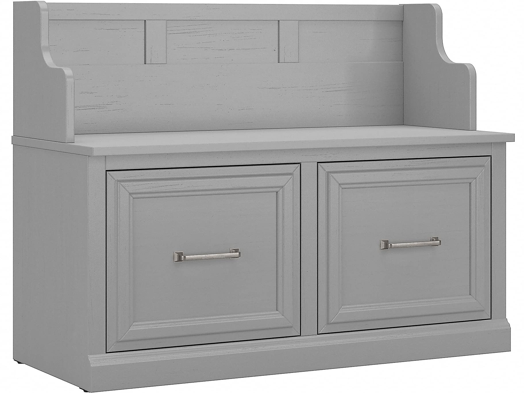 Bush Furniture Woodland Entryway Bench with Doors - 40