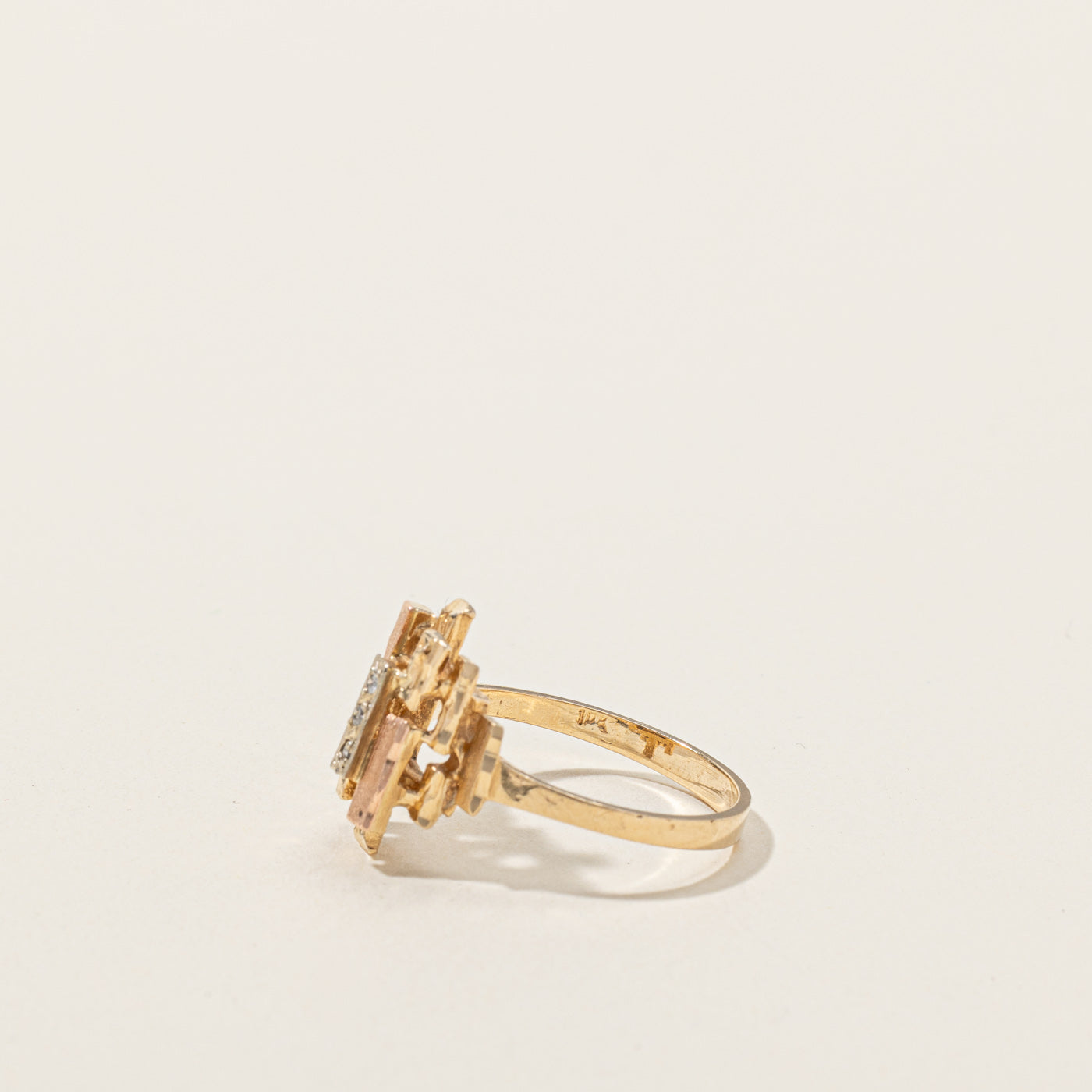 Textured Diamond Ring 0.03ctw Size 6 - Elegant Stackable Band for Women, Perfect for Everyday Wear, Anniversary Gifts & Wedding Jewelry