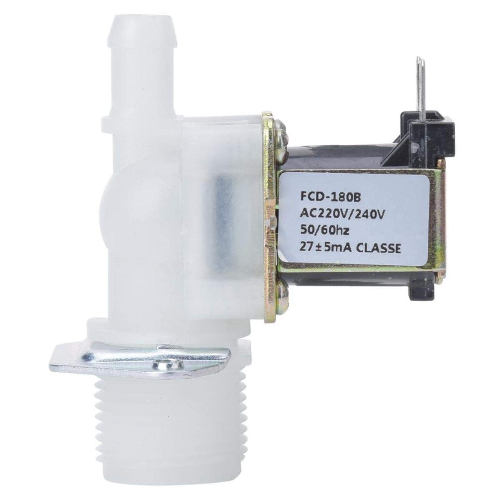220V Plastic Solenoid Valve for Dishwasher, Washing Machine & Refrigerator - Water Control Valve with Plastic Connector | Perfect for Home Appliances & Commercial Use