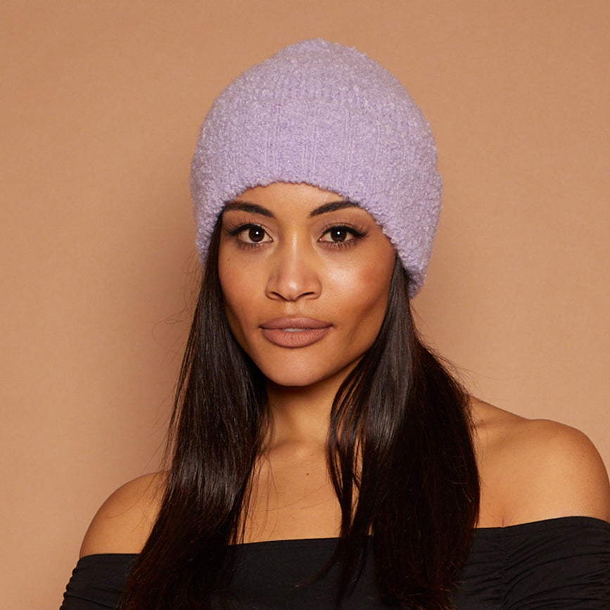 Alexis Bouclé Wool Blend Beanie - Soft & Warm Winter Hat for Women & Men - Perfect for Skiing, Snowboarding & Outdoor Activities