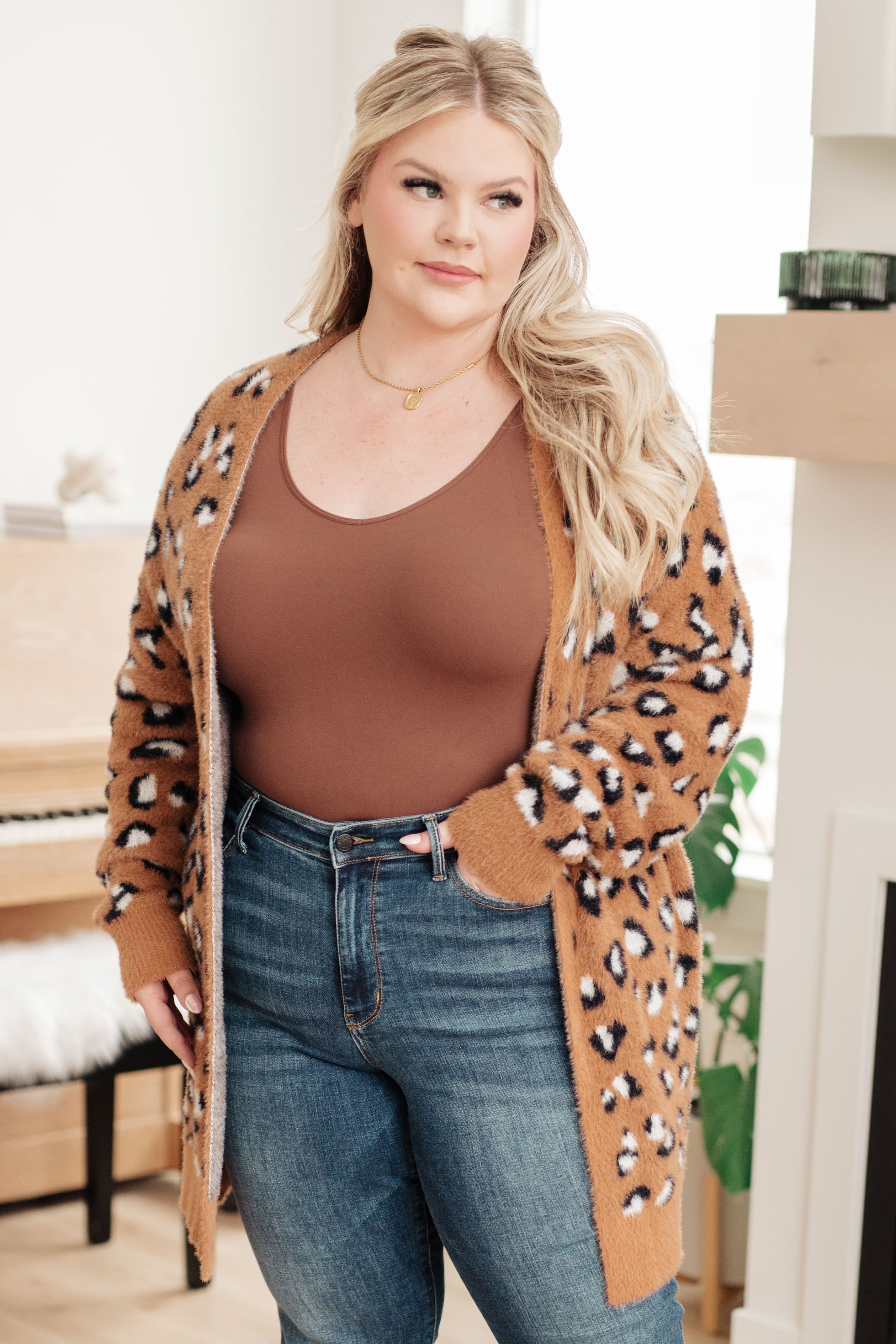 Animal Instinct Longline Cardigan for Women - Cozy Open Front Knit Sweater | Perfect for Fall Layering, Casual Outfits & Coffee Dates