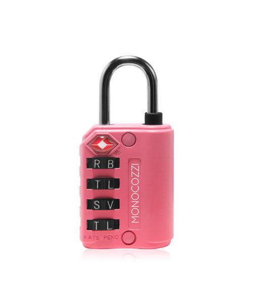 Monocozzi TSA Approved 4-Dial Combination Luggage Lock - Secure Travel Suitcase Lock for Airports, Hotels & Backpacks | Bon Voyage Travel Accessory