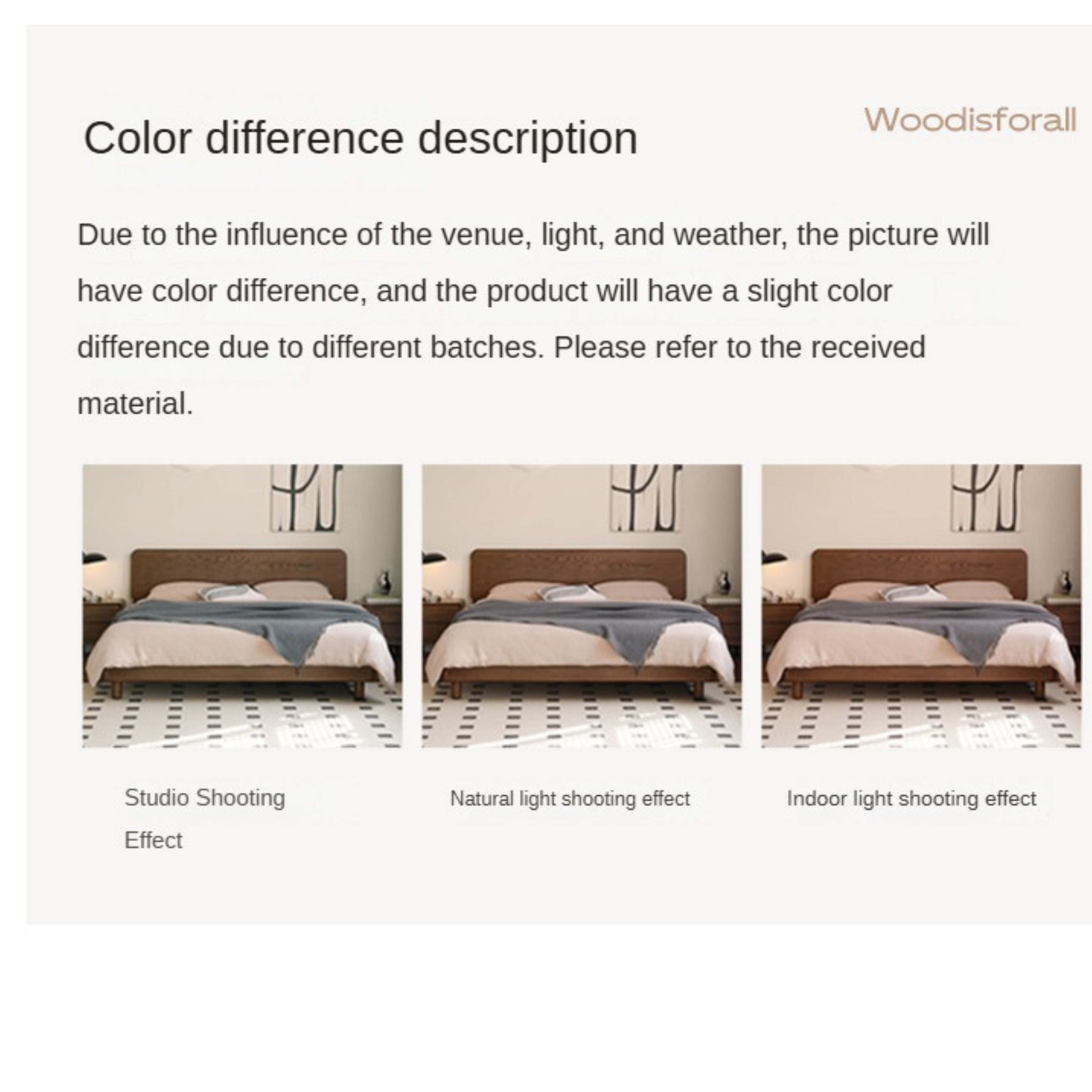 Solid Oak Wood Nordic Modern Bed - Minimalist Scandinavian Style Bedroom Furniture for Home Decor & Cozy Sleeping