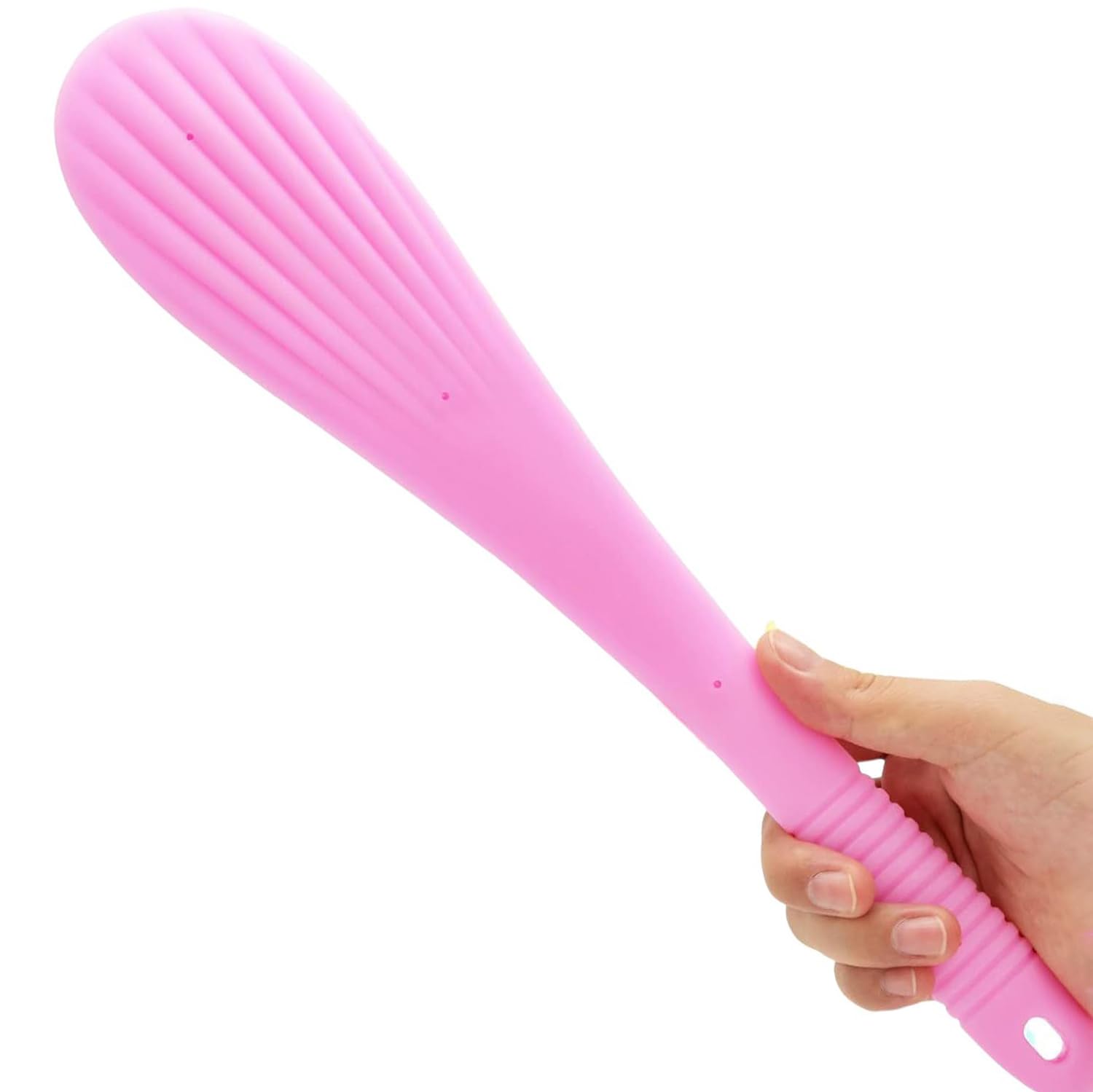 Flexible Rubber Spanking Paddle for BDSM & Adult Play - Lightweight Durable SM Toy for Couples, Women & Gay - Perfect for Bondage Games & Flirtatious Scenes (Pink Shell Design)