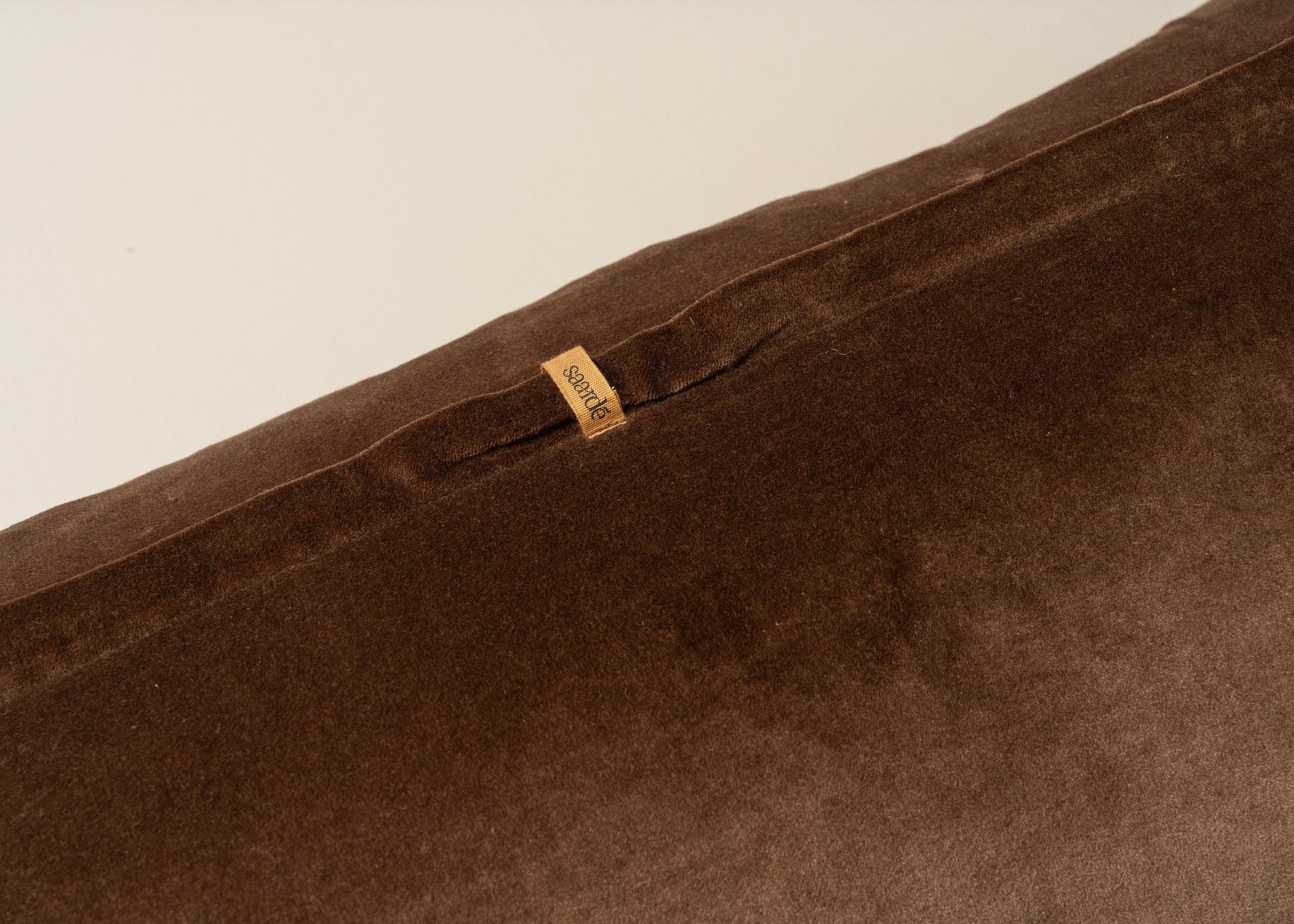 Luxury Velvet Bolster Pillow - Chocolate Brown Sofa Cushion for Living Room, Bedroom & Nursery Decor - No Fringe Design for Modern Home Styling