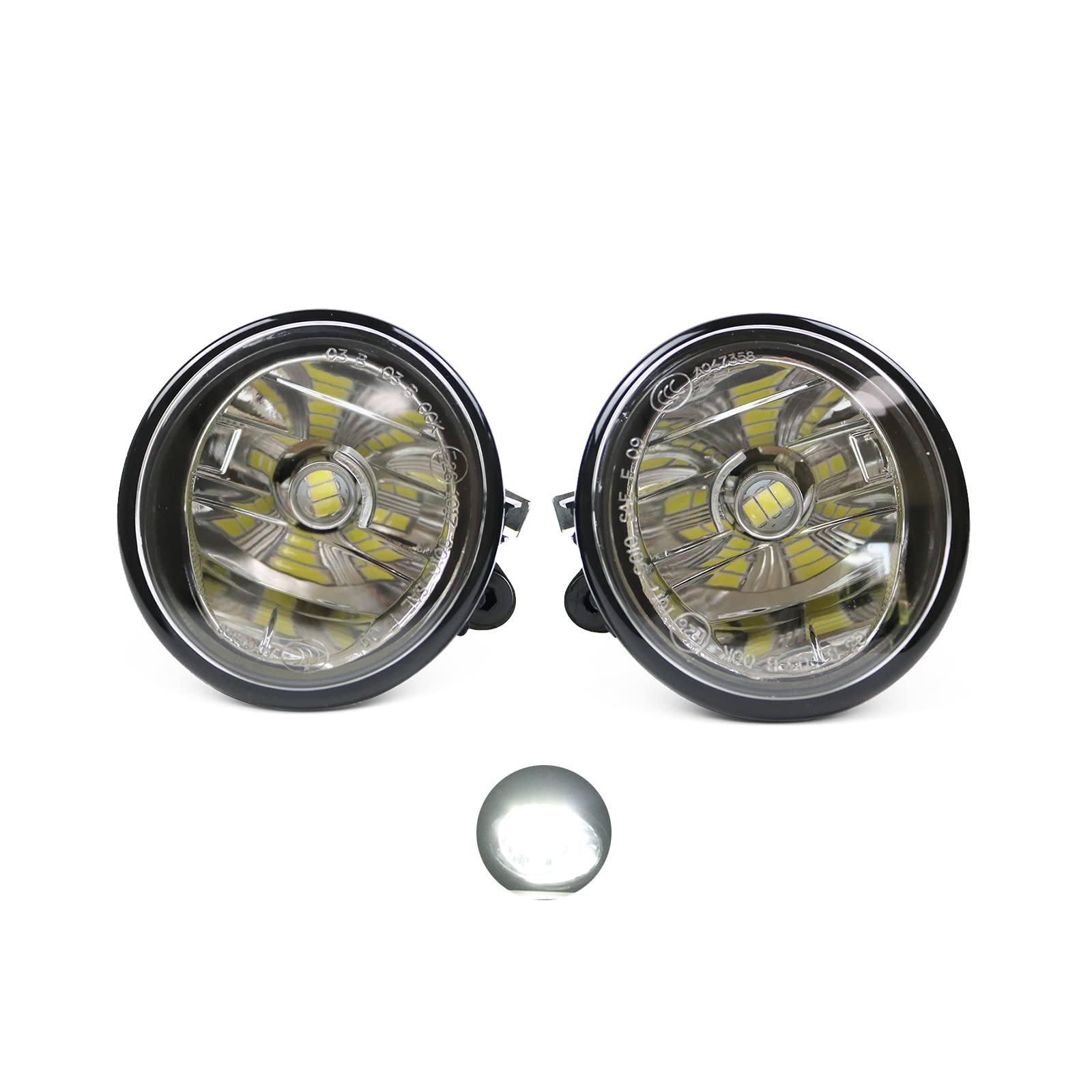 2Pcs LED Fog Lights for BMW X6 E71 E72 (2012-2015) - Bright White Front Fog Lamp Bulbs for Enhanced Visibility in Rain & Foggy Conditions