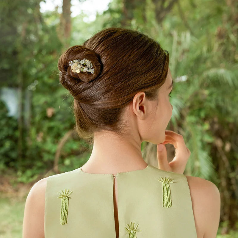 Elegant Jasmine Hair Stick for Women - Handmade Floral Hair Pin for Updos, Buns & Braids - Perfect for Weddings, Parties & Everyday Styling