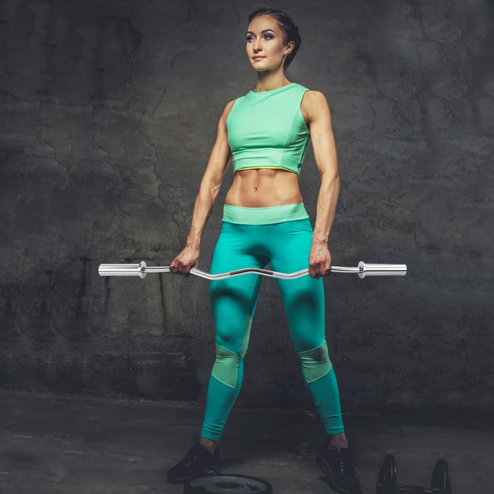 47in Olympic Barbell Bar - Bending & Straight Weightlifting Bar for Home Gym, Strength Training & CrossFit Workouts | Perfect for Deadlifts, Squats & Bench Press