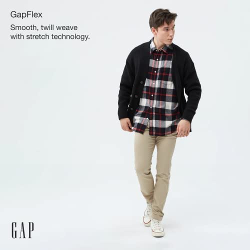 GAP Men's Essential Skinny Fit Khaki Chino Pants - Slim Fit Casual Dress Pants for Work, Office & Everyday Wear