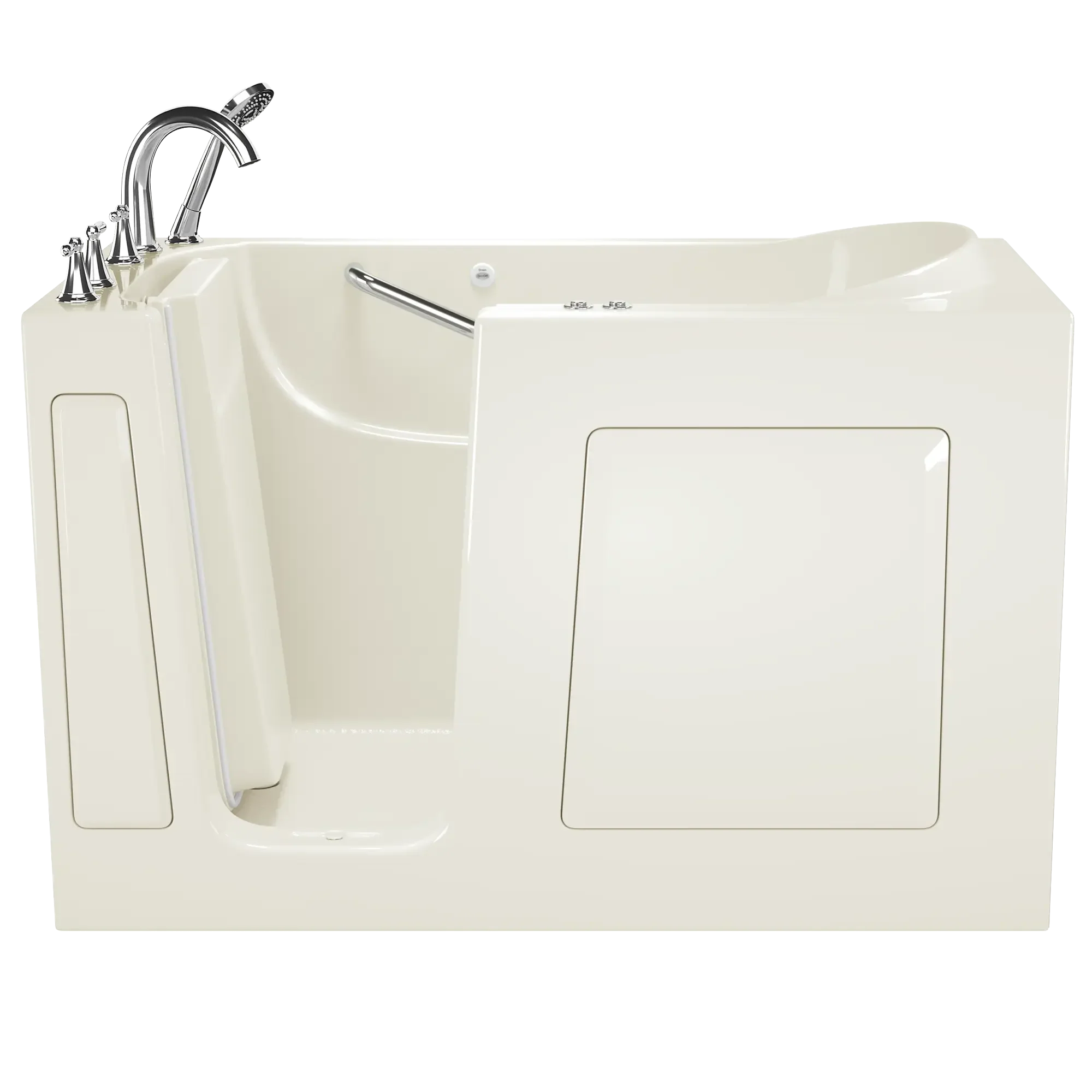 60x30 Inch Gelcoat Walk-In Bathtub with Whirlpool & Air Spa System - Left Hand Drain | Accessible Soaking Tub for Seniors & Mobility Needs | Perfect for Relaxation & Hydrotherapy at Home