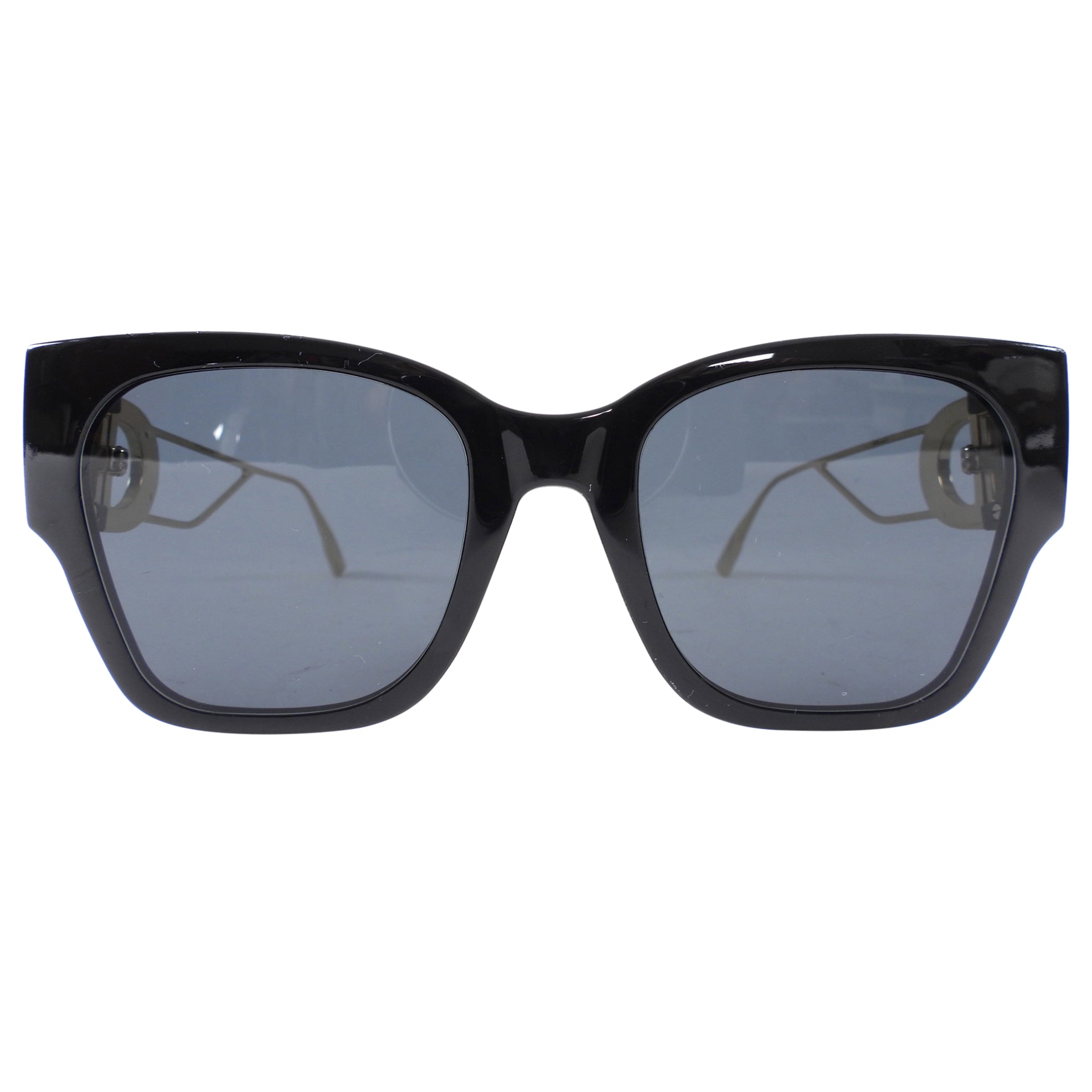 Christian Dior 30 Montaigne Black Square CD Logo Sunglasses for Women - Luxury Designer Shades for Fashion & UV Protection - Perfect for Beach, Driving & Outdoor Activities