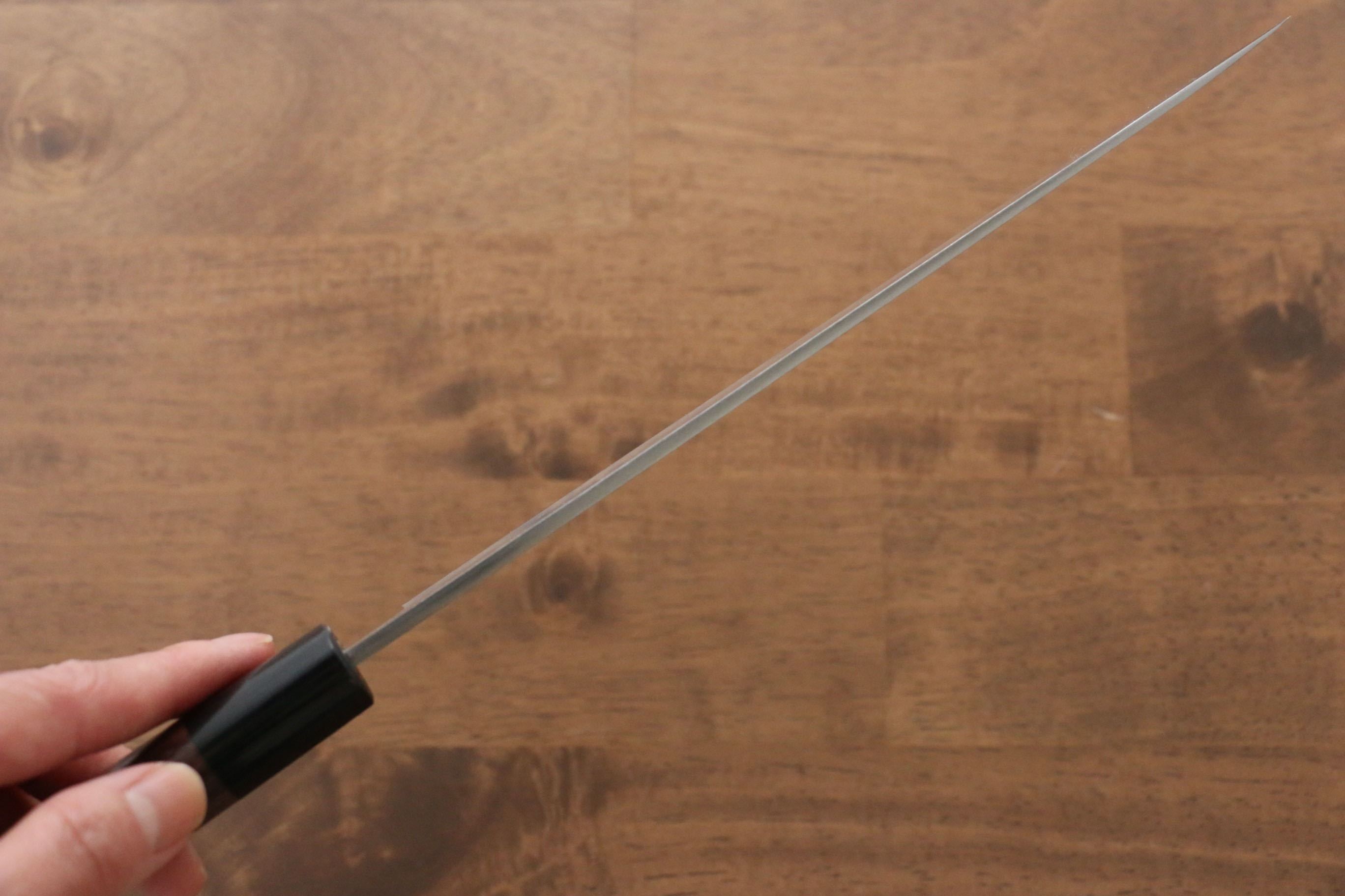 Premium Jikko White Steel No.2 Yanagiba 210mm Japanese Sushi Knife with Exquisite Shitan Handle - Perfect for Sushi Chefs & Home Cooking Enthusiasts