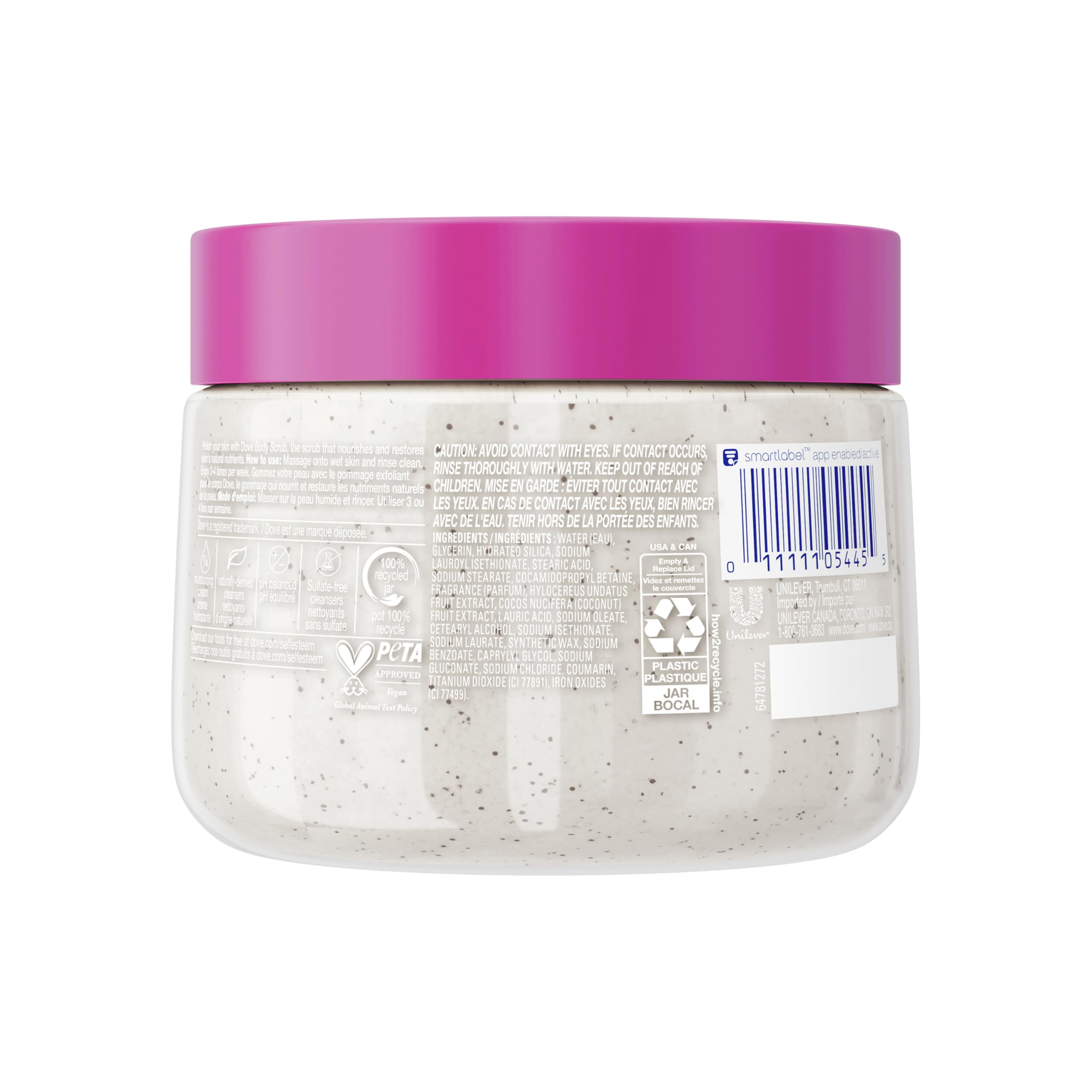 Dove Body Scrub with Dragon Fruit & Coconut Cream - Exfoliating & Nourishing for Silky Smooth Skin - 15 oz - Perfect for Spa Day, Self-Care Routine & Dry Skin Treatment