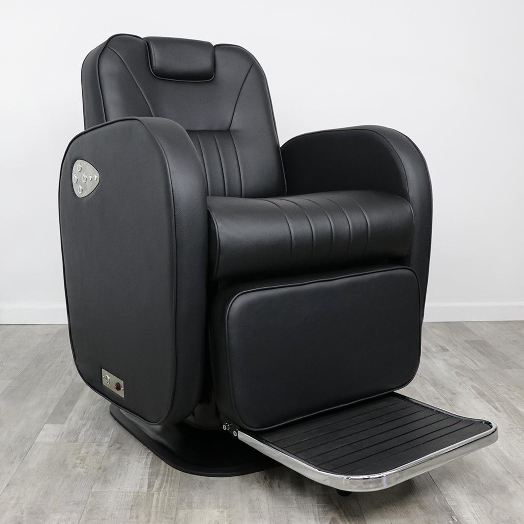 EVANDER Professional Electric Barber Chair for Salon & Home Use - Adjustable Hydraulic Styling Chair with Smooth Recline & Swivel - Perfect for Haircuts, Shaves & Styling