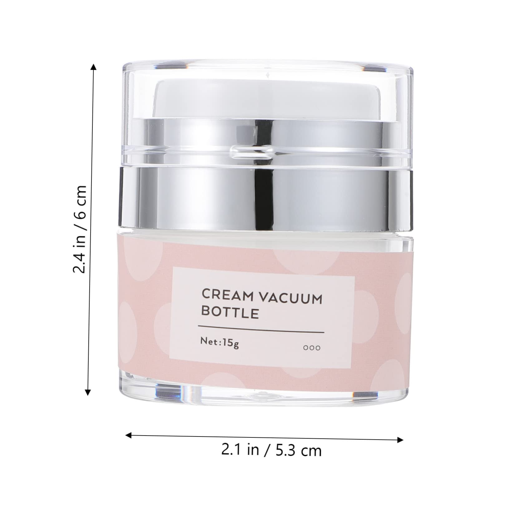 15g Airless Pump Cream Jar - Leakproof Vacuum Bottle for Makeup & Skincare | Travel-Friendly Cosmetic Dispenser | Perfect for Daily Moisturizing & On-the-Go Beauty Routine