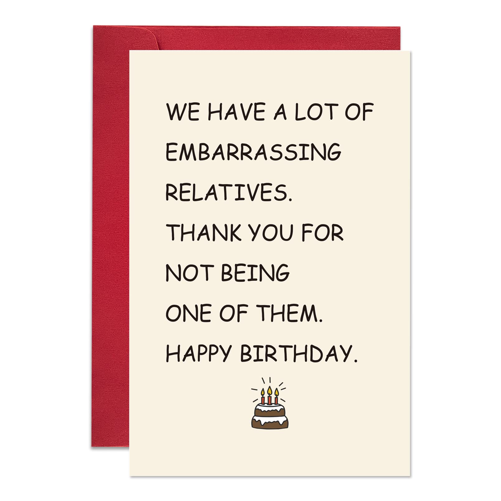 Funny Birthday Card for Relatives - Humorous Gift for Cousin, Aunt, Uncle | Family Celebrations