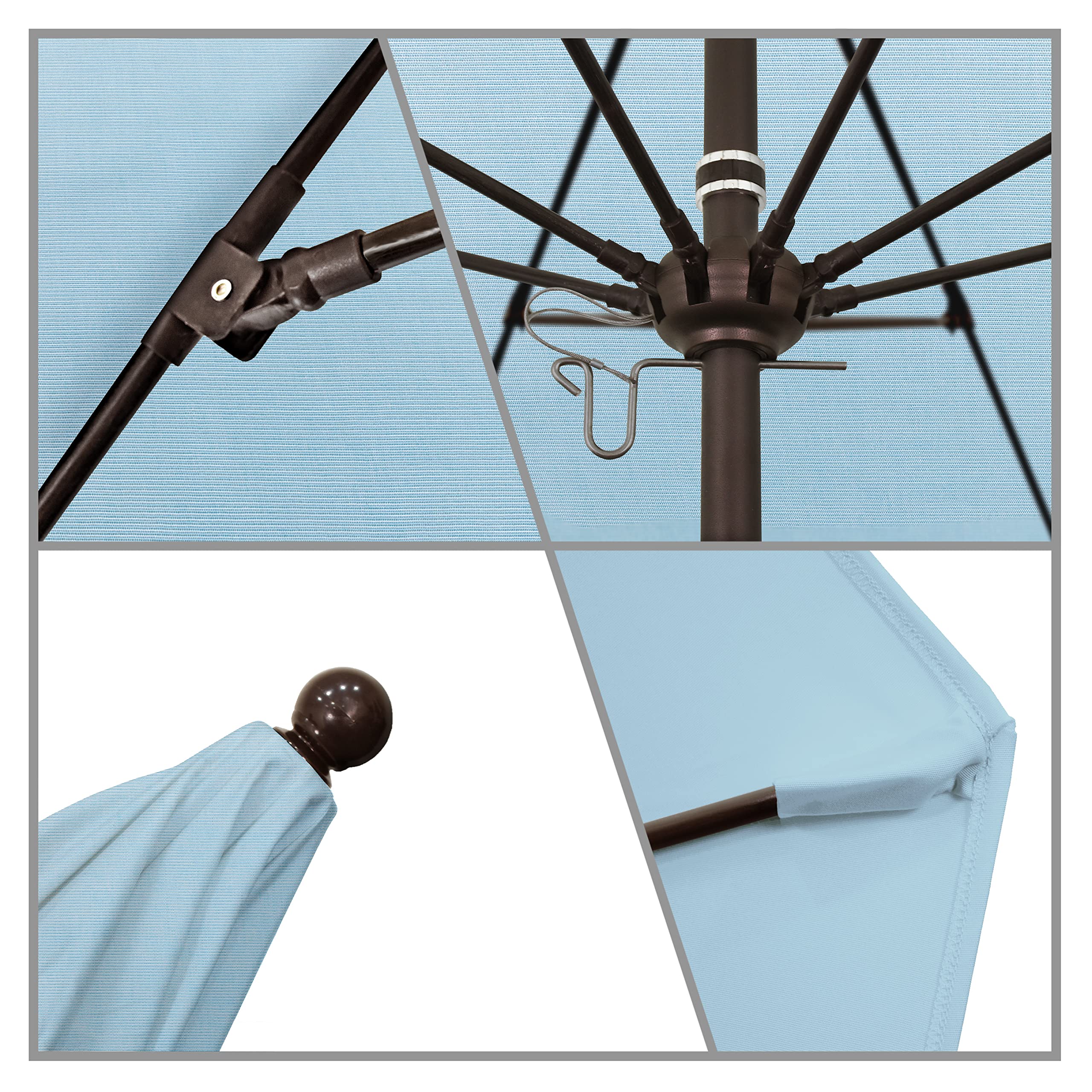 Venture Series Commercial Patio Umbrella - Heavy Duty Push Open Outdoor Umbrella for Restaurants, Cafes & Poolside - California Umbrella Company (Beige, 11ft) - Perfect for Outdoor Dining, Lounging & Shade Solutions