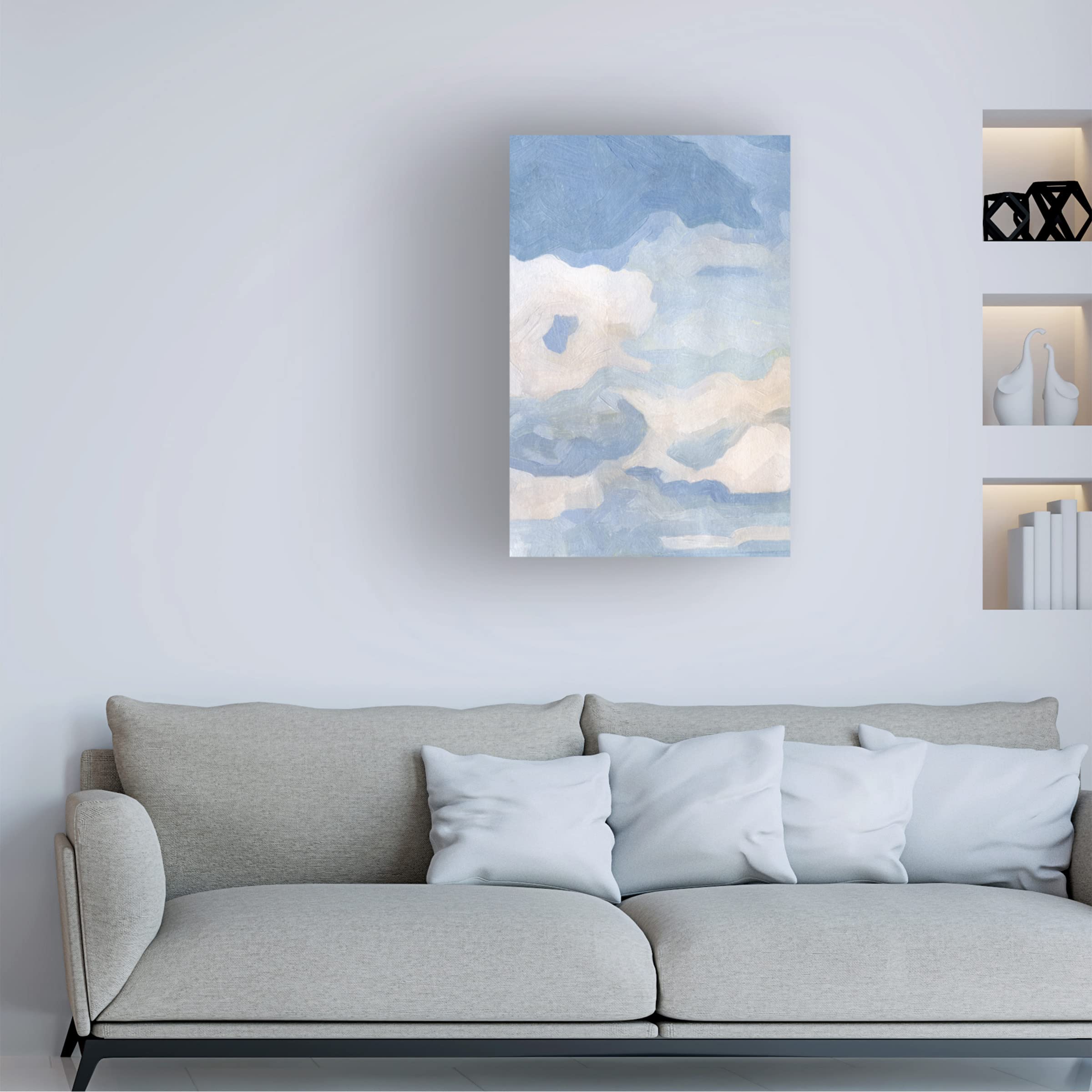 Emma Caroline 'The Clouds III' Canvas Wall Art Print - 12x19 Inches, Modern Home Decor for Living Room, Bedroom & Office