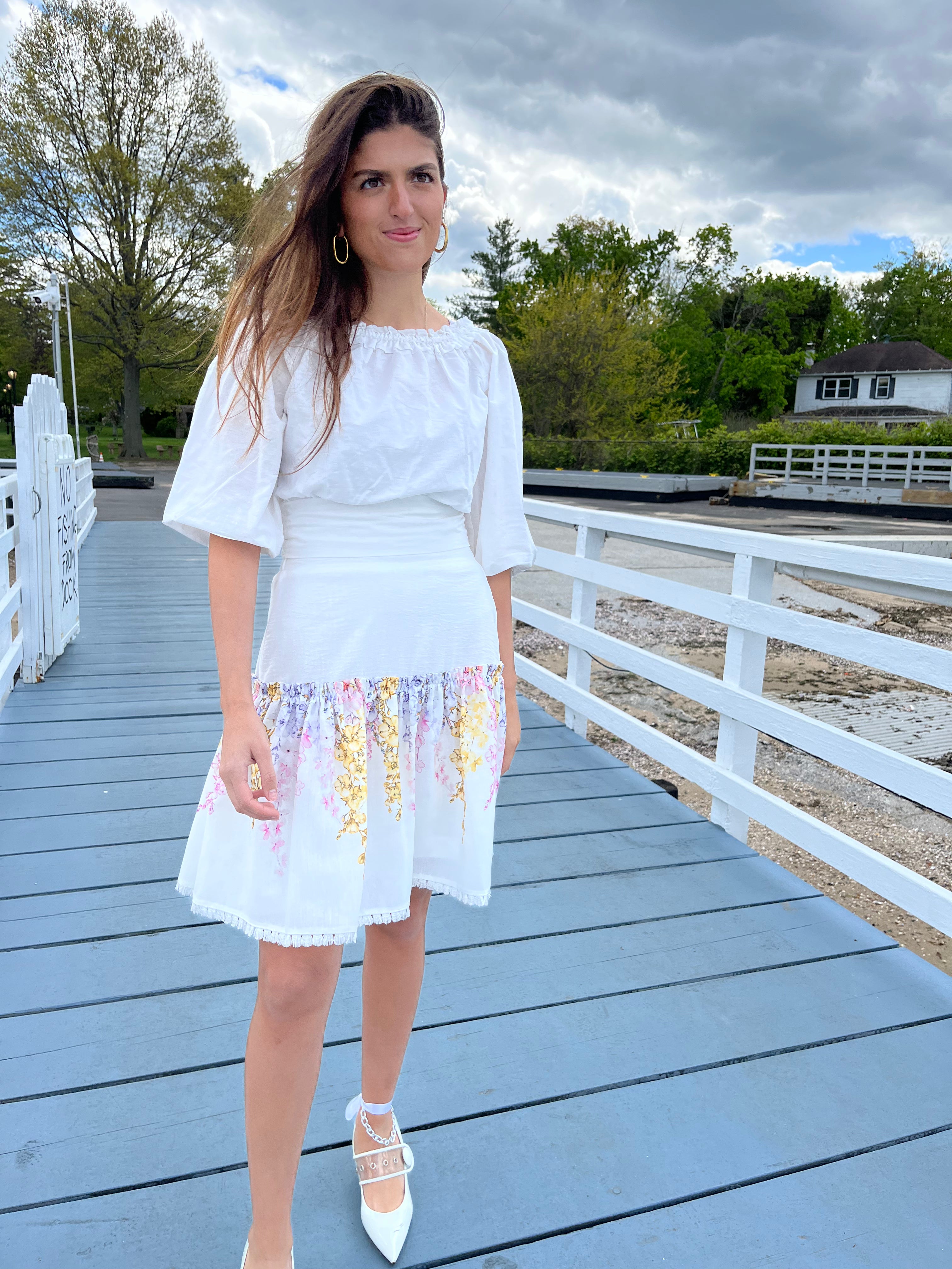 Stylish Spring Skirt for Women - Floral Printed A-Line Midi Skirt with Pockets | Perfect for Casual Outings, Picnics & Spring Weddings