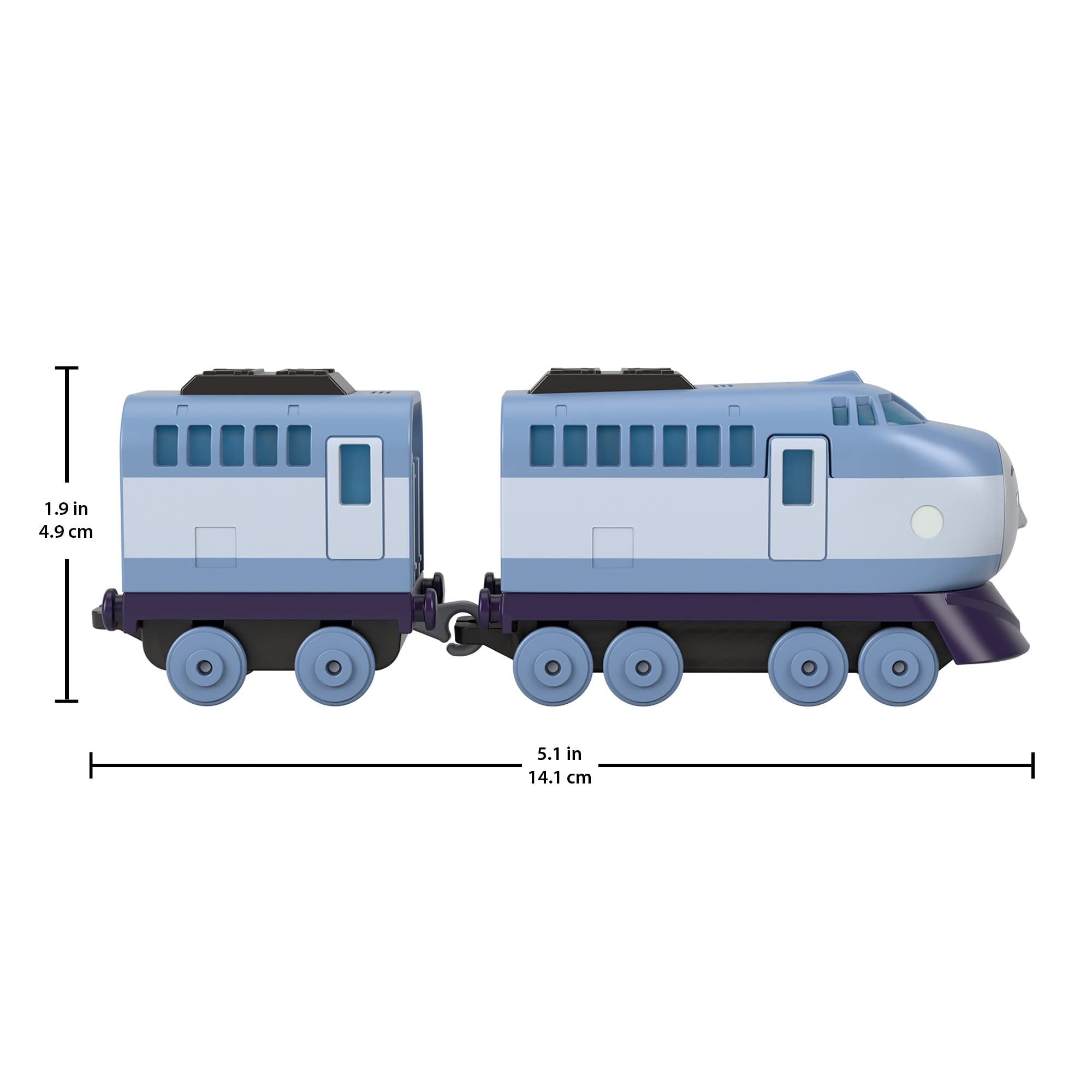 Thomas & Friends Fisher-Price Kenji Die-Cast Push-Along Toy Train Engine for Kids Ages 3+ | Preschool Learning & Imaginative Play Toy