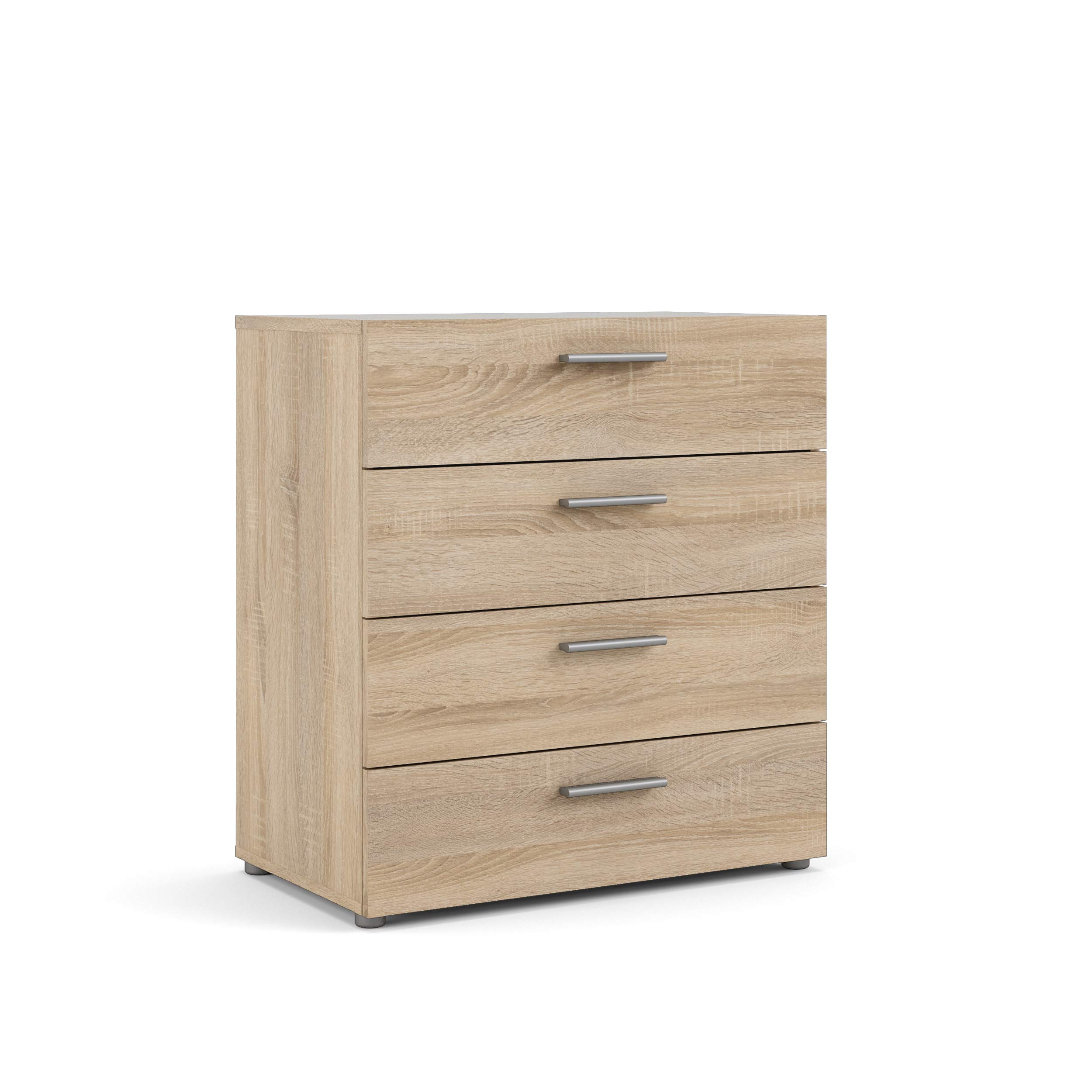 Tvilum Pepe 4-Drawer Chest Dresser - Solid Oak Wood Bedroom Furniture for Storage & Organization - Perfect for Bedroom, Nursery, or Closet