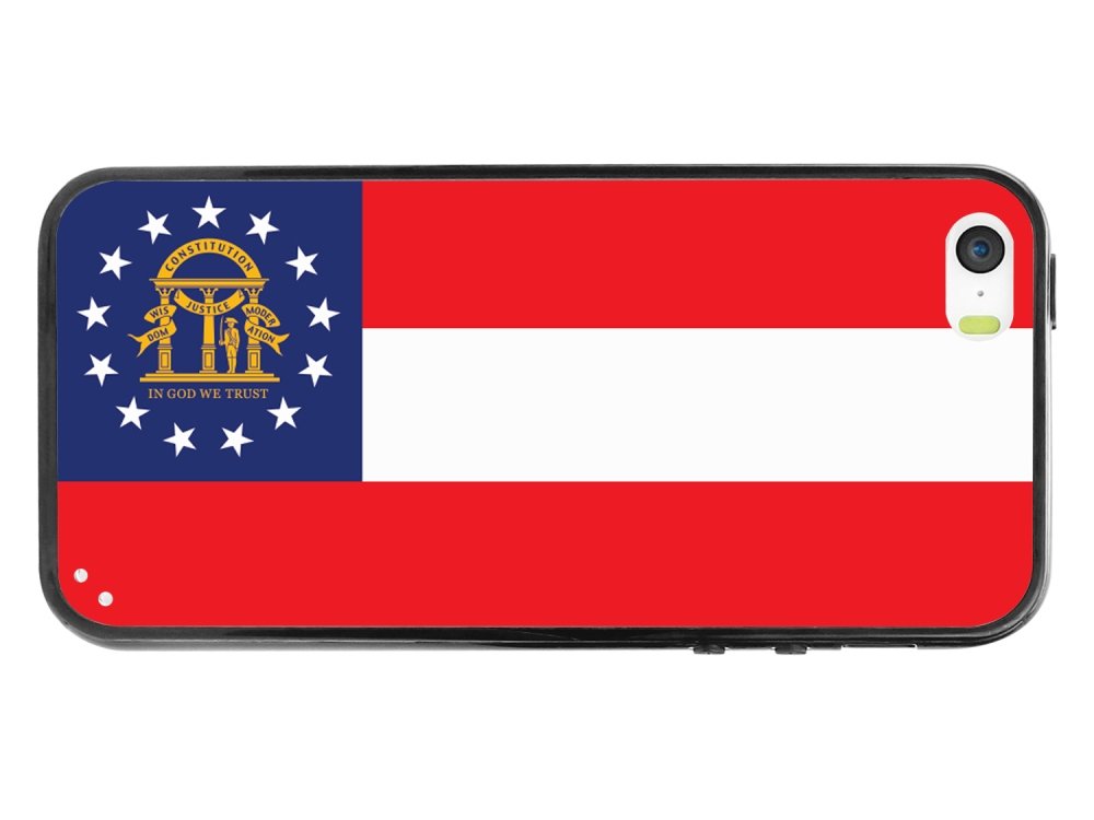 Georgia Flag Design iPhone 5 Case - Cellet Proguard Protective Cover [Shockproof & Scratch Resistant] | Perfect for Everyday Use, Travel & Showing State Pride