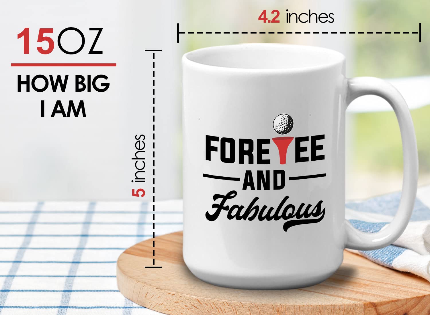 Bubble Hugs 15oz White Golf Coffee Mug - Insulated Travel Mug for Golf Lovers, Perfect Gift for Dad, Father, Papa & Coach - Great for Golf Courses, Office & Home Use