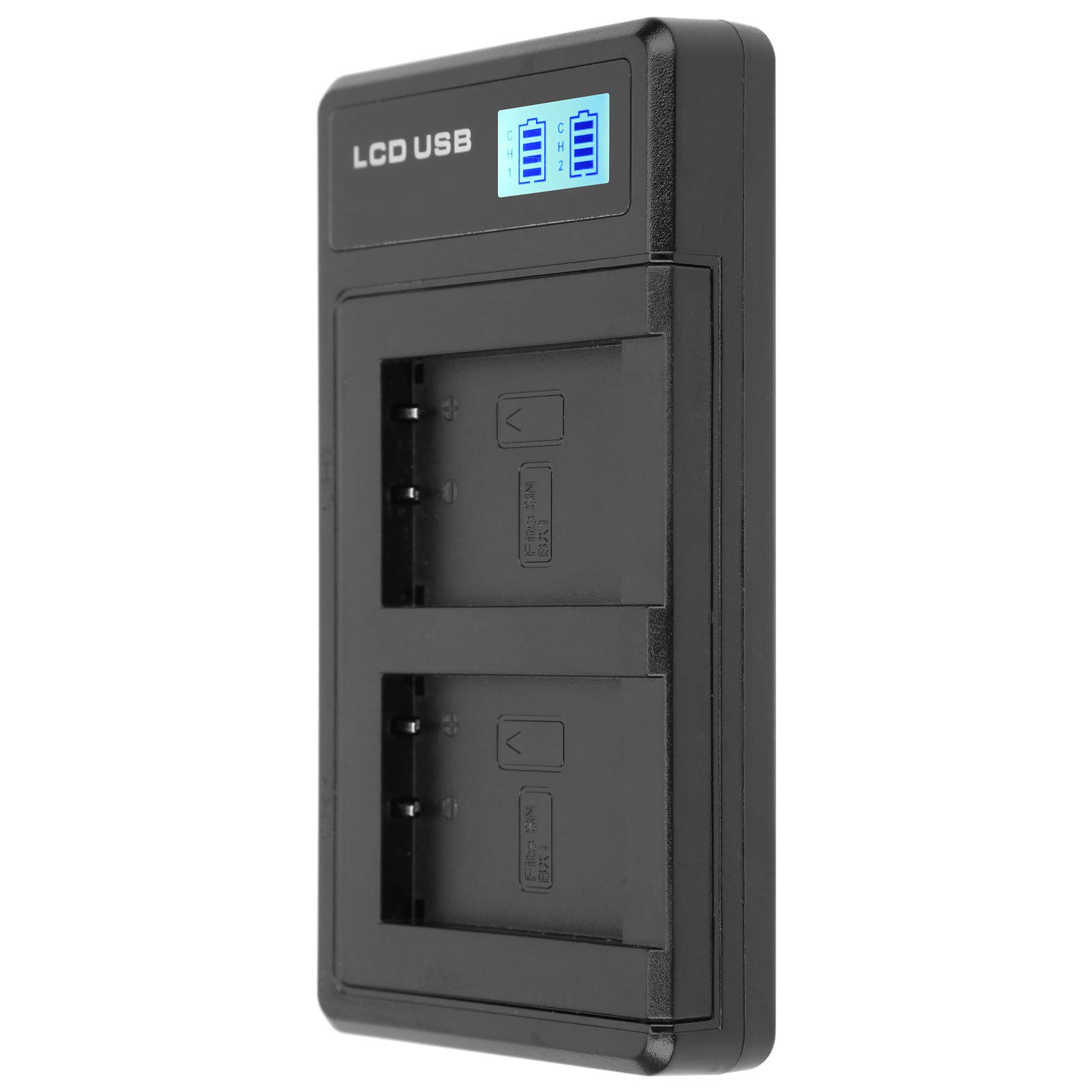 Janzoom Portable LCD Display Camera Battery Charger - High Efficiency Plug & Play for DSLR, Mirrorless Cameras - Perfect for Travel, Photography & Professional Use